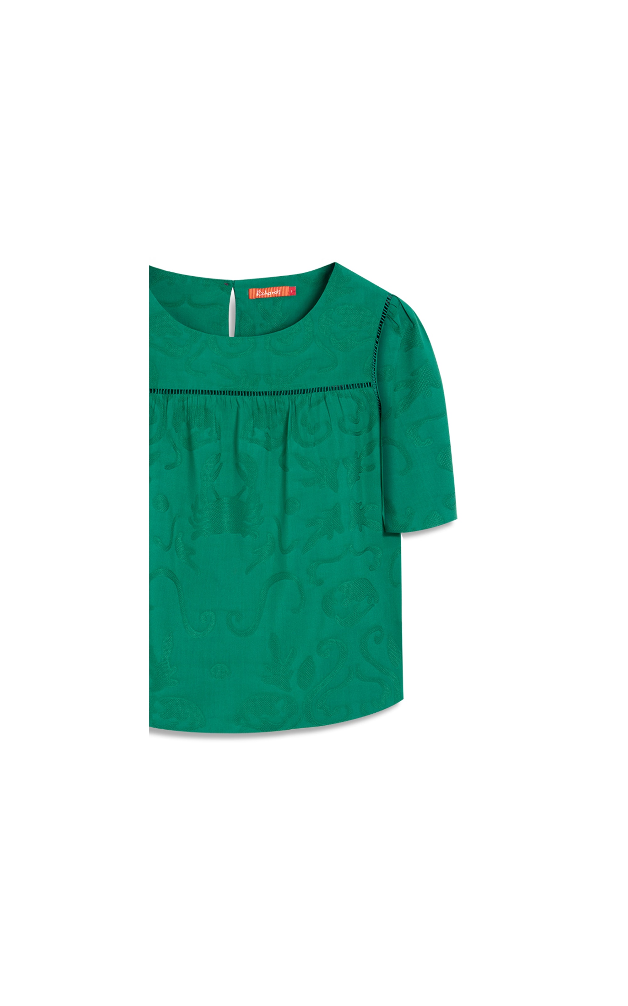 Blusa Nala Jacquard Viscose  Verde