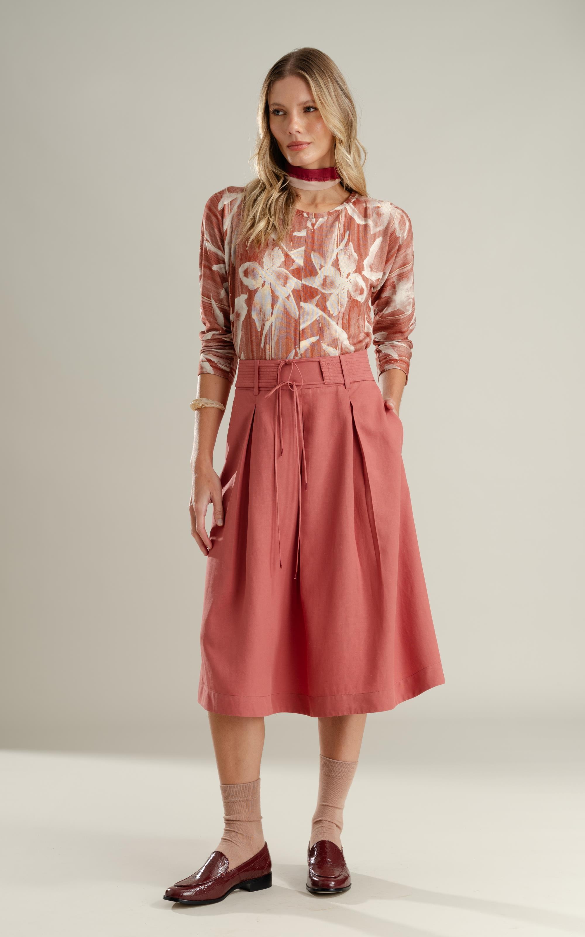 Blusa Nervura Blossom Vermelho
