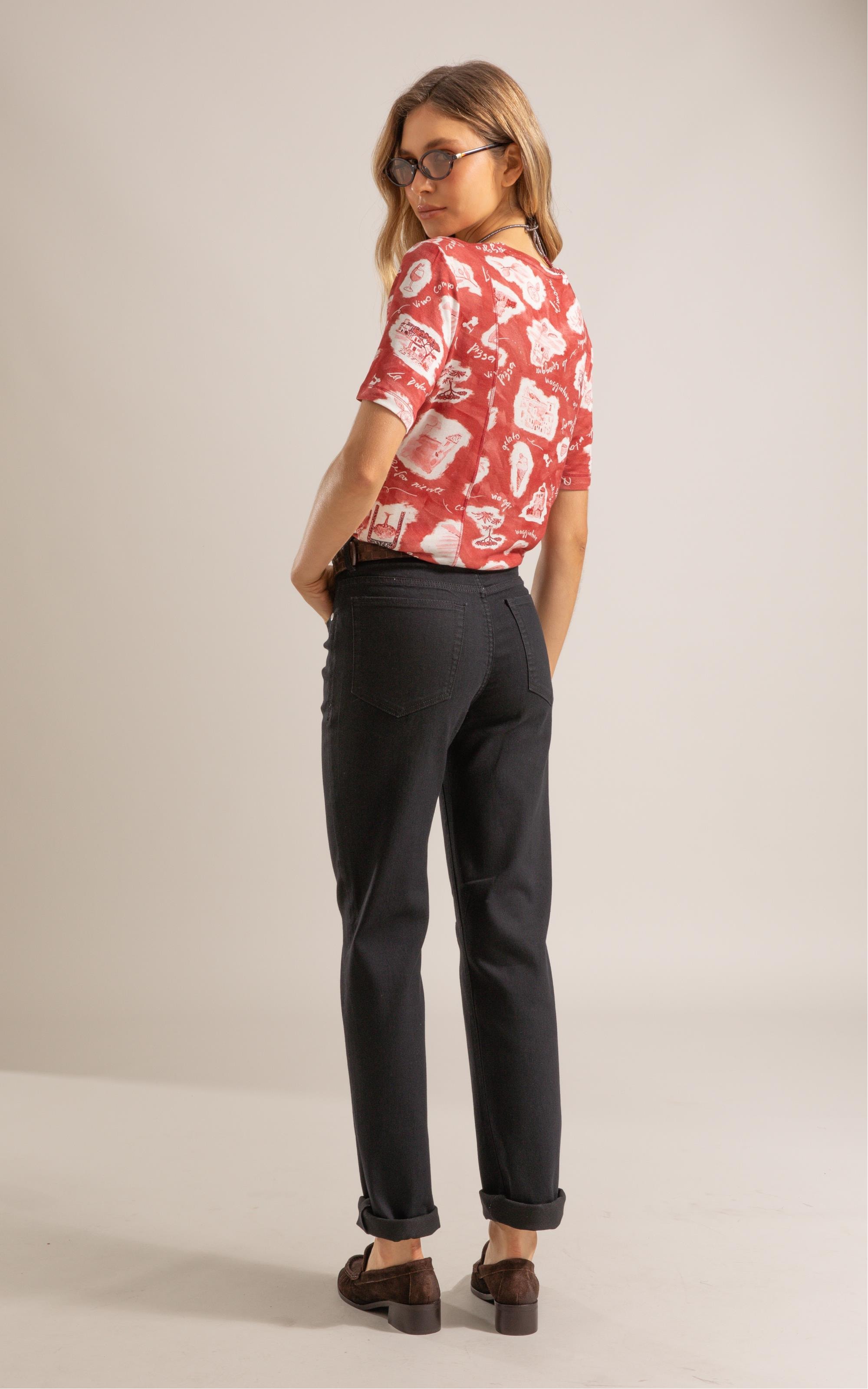 Blusa Nice Estampa Viaggio Lb Vermelho