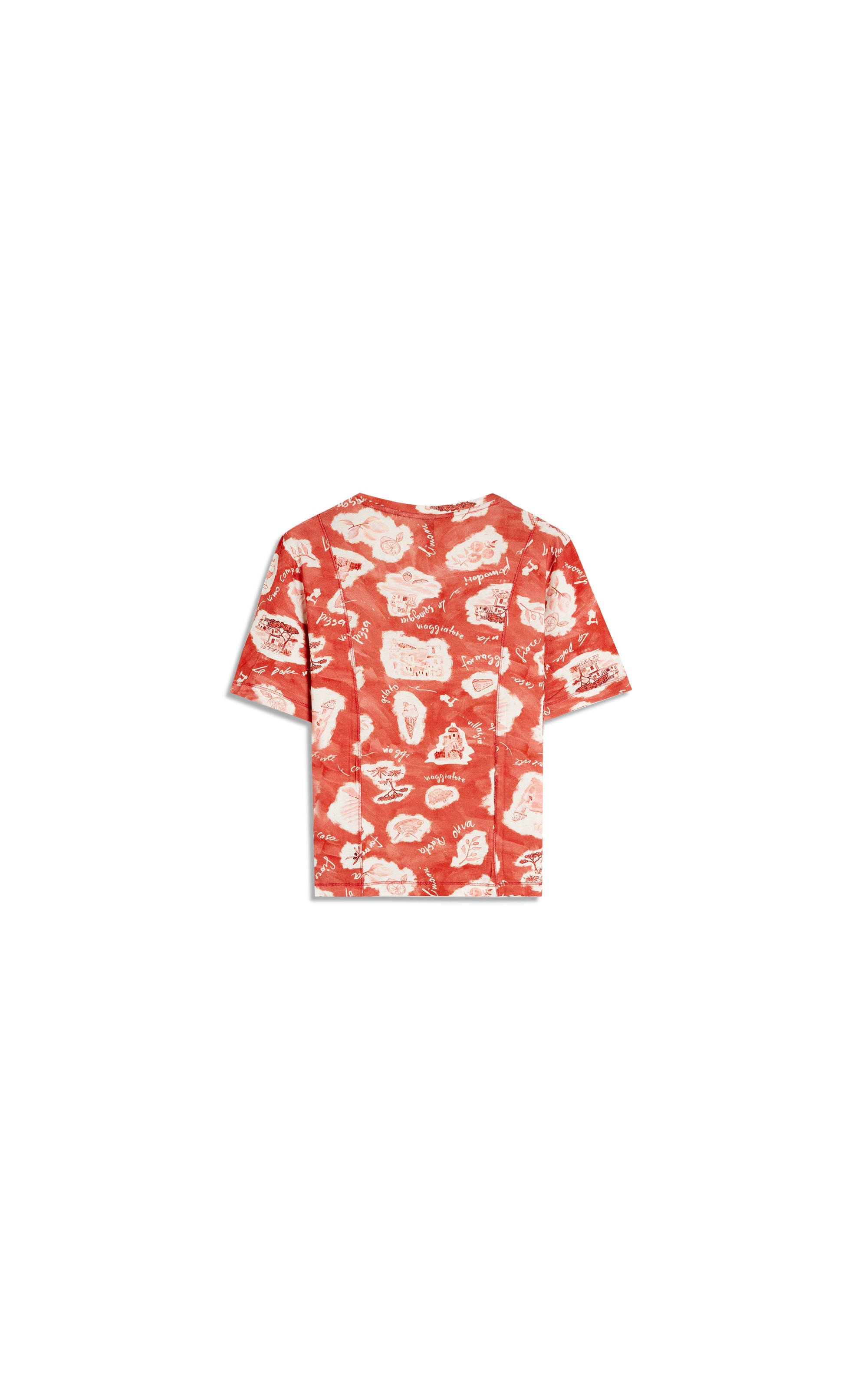 Blusa Nice Estampa Viaggio Lb Vermelho