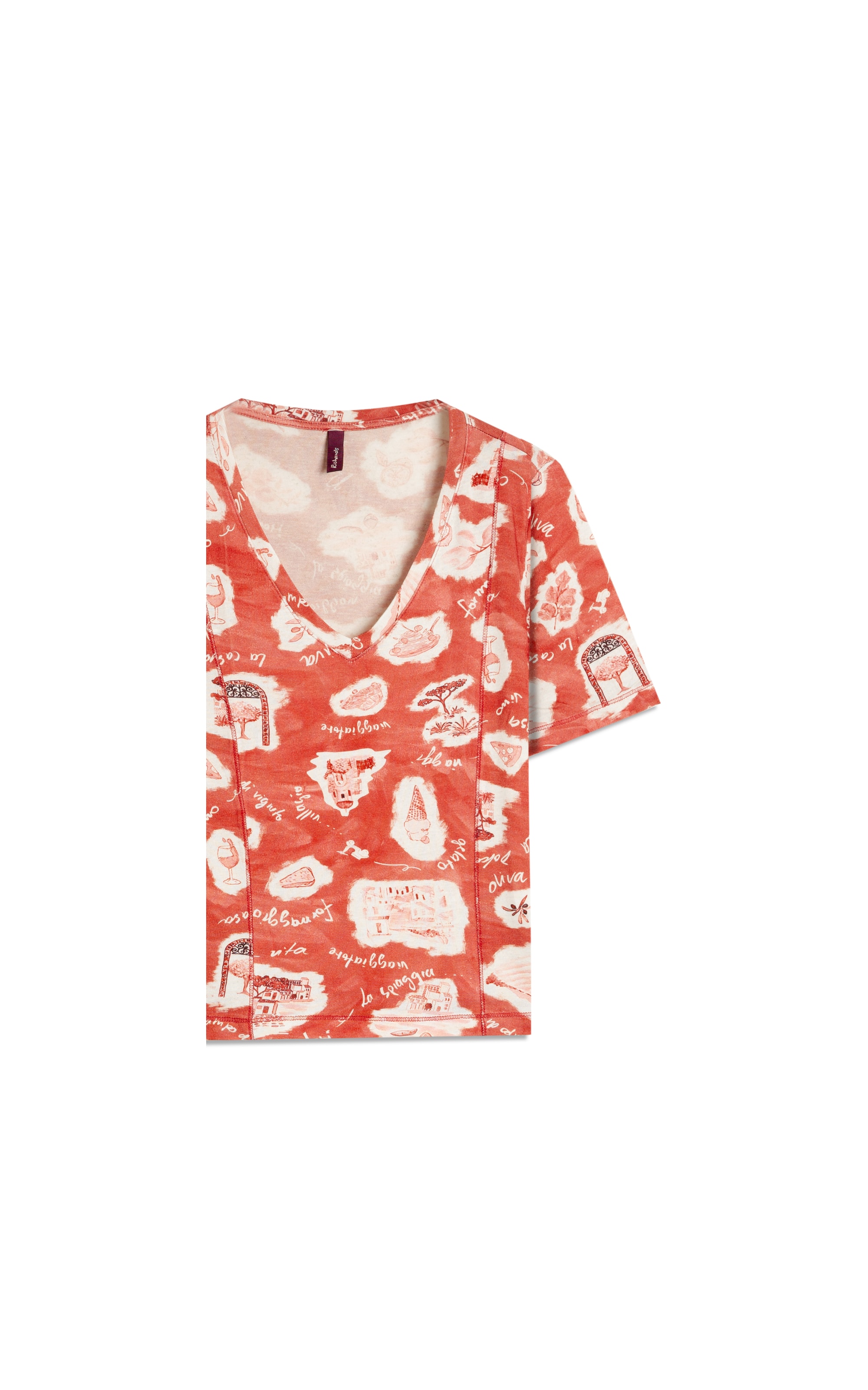 Blusa Nice Estampa Viaggio Lb Vermelho