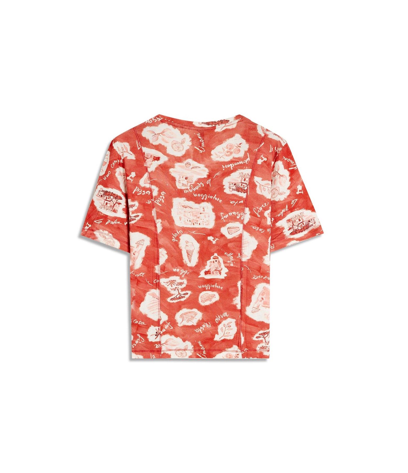 Blusa Nice Estampa Viaggio Lb Vermelho