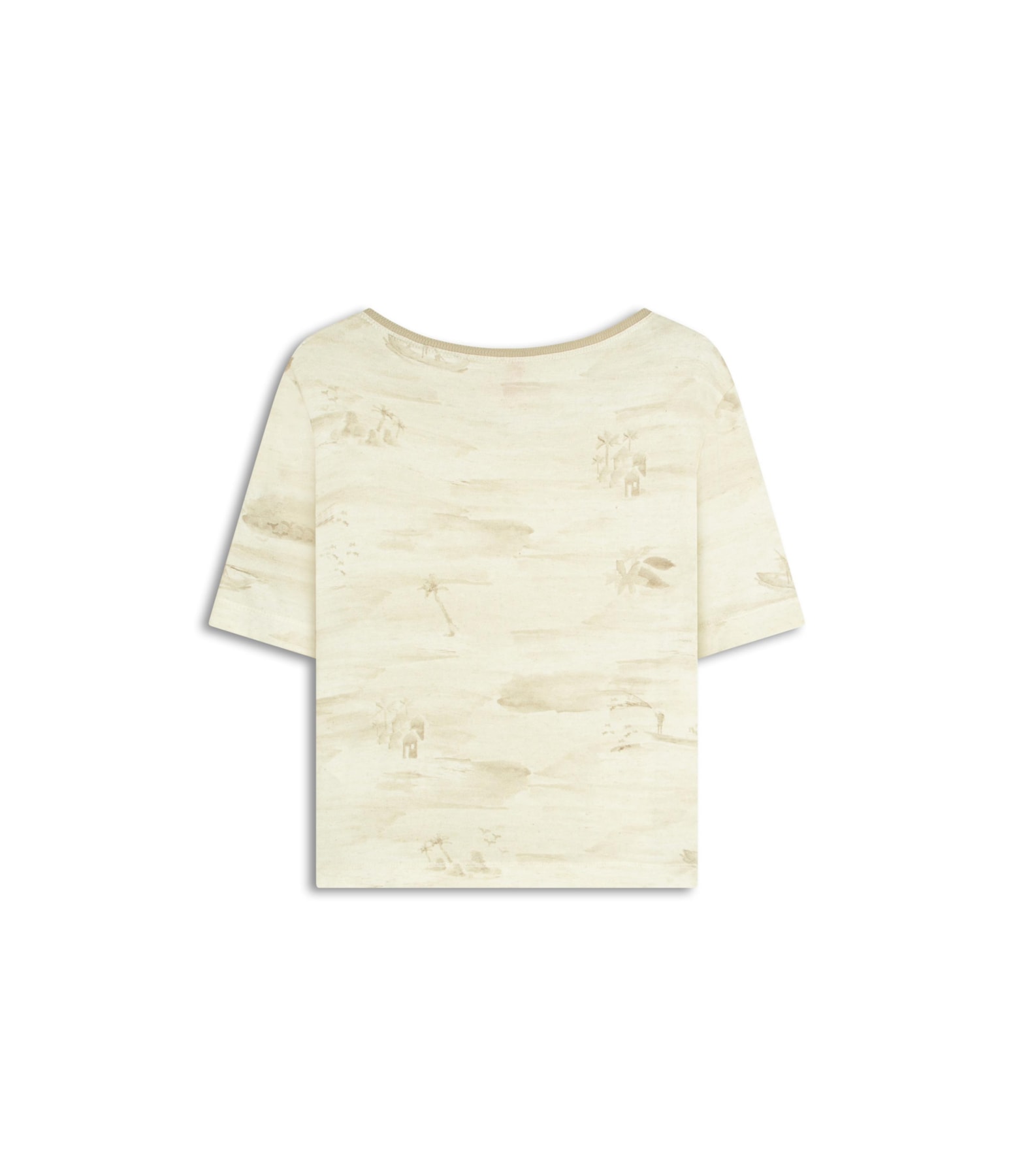 Blusa Nina Estampa Mar Mono Lb Areia