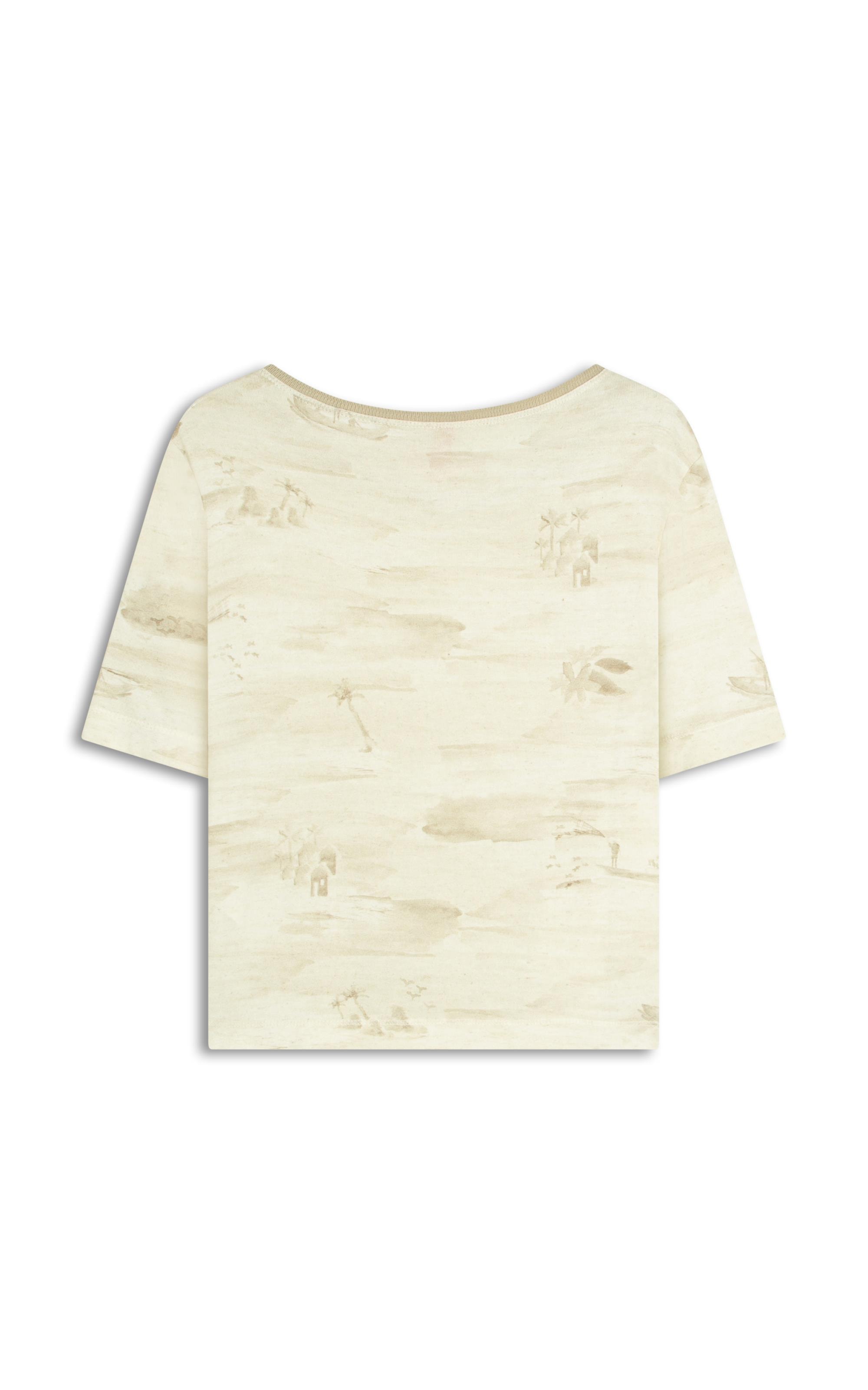Blusa Nina Estampa Mar Mono Lb Areia