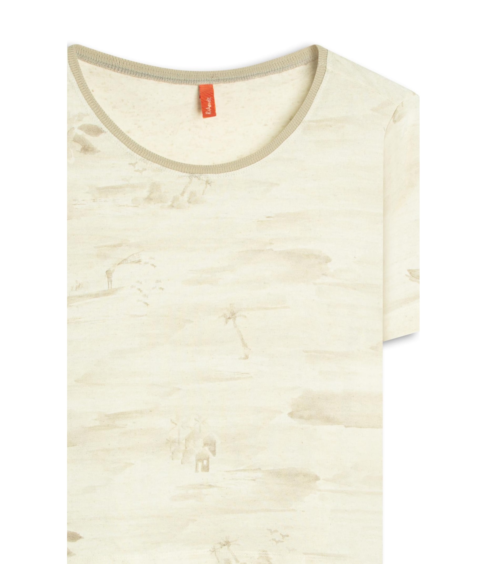 Blusa Nina Estampa Mar Mono Lb Areia