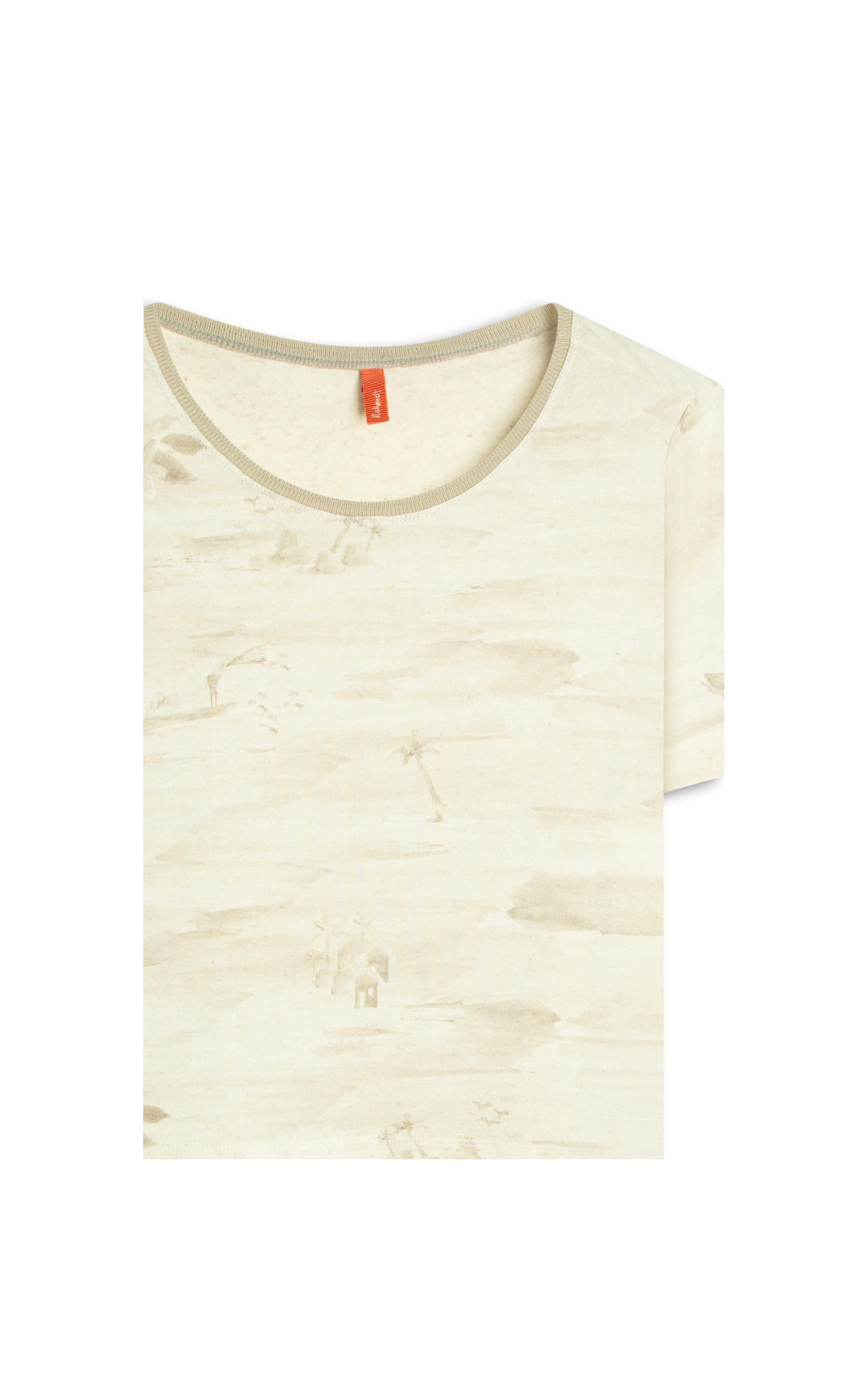 Blusa Nina Estampa Mar Mono Lb Areia
