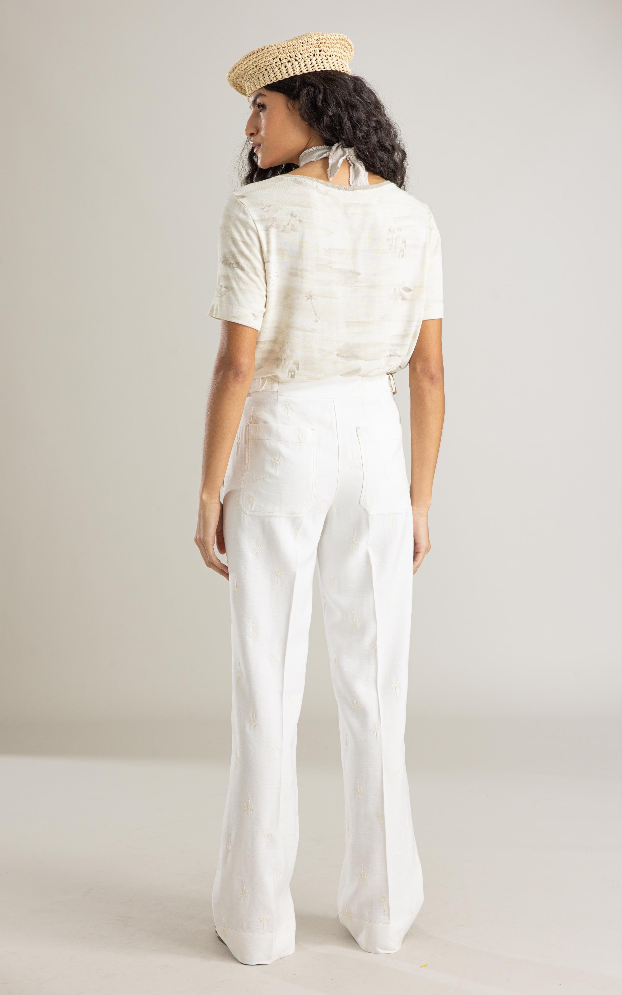 Blusa Nina Estampa Mar Mono Lb Areia