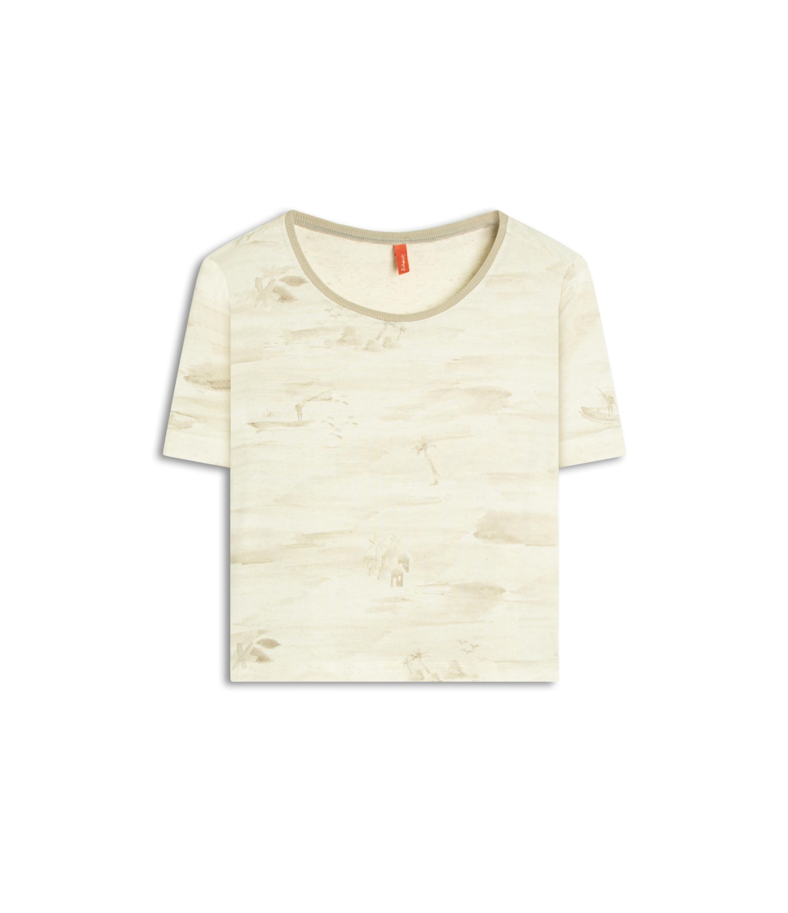 Blusa Nina Estampa Mar Mono Lb Areia