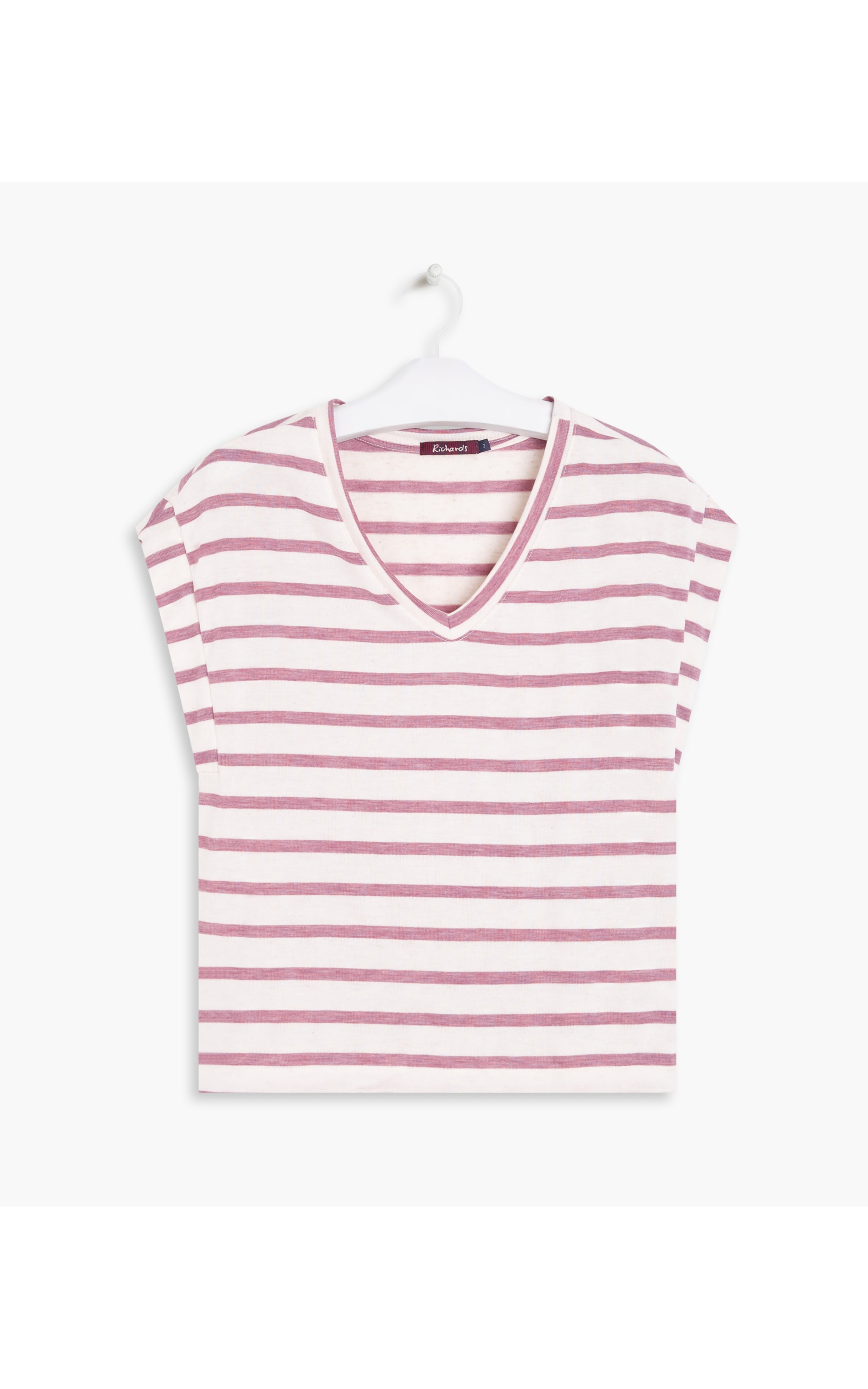 Blusa Nori Listra Linho Blend Rosa Dirty