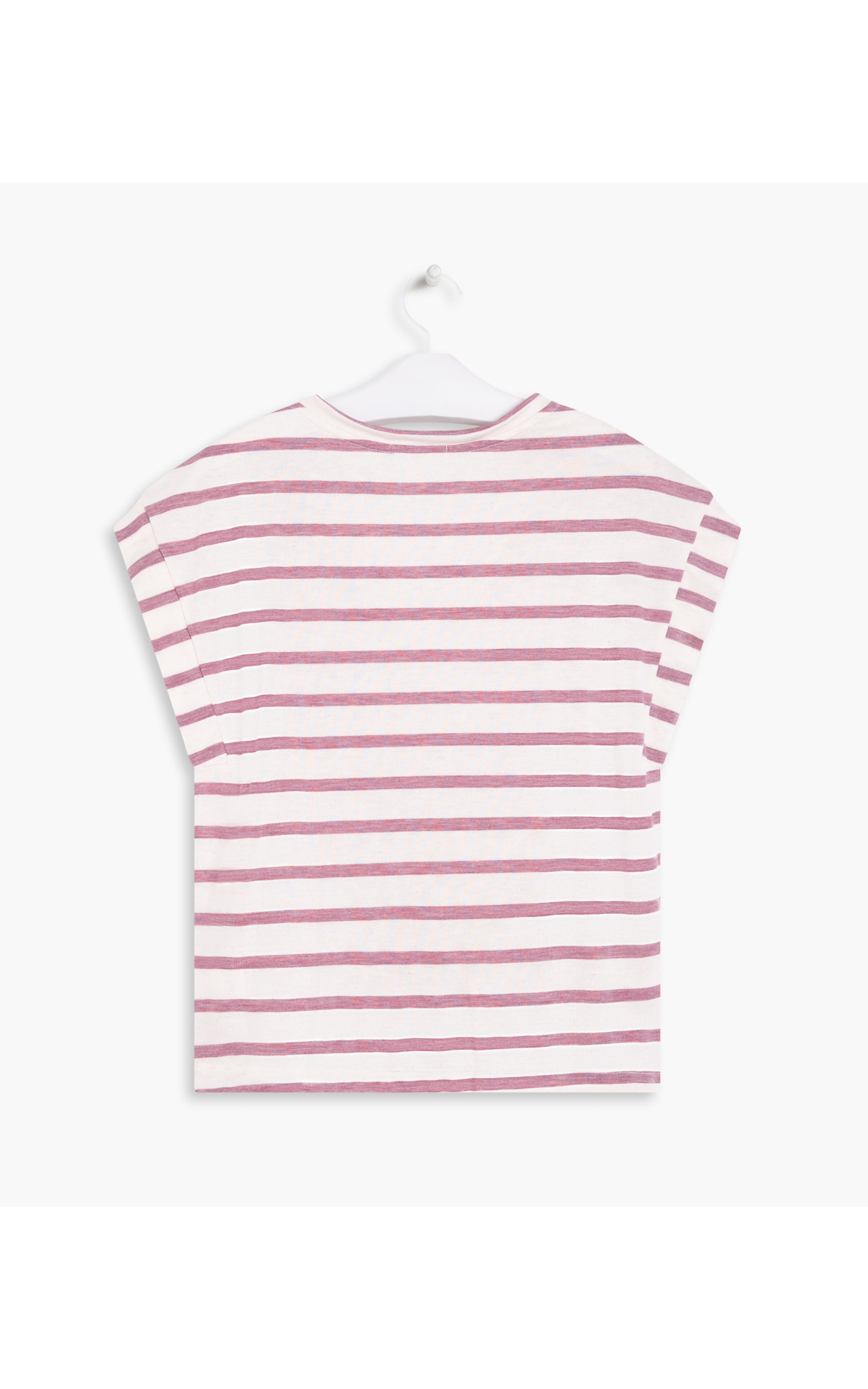 Blusa Nori Listra Linho Blend Rosa Dirty