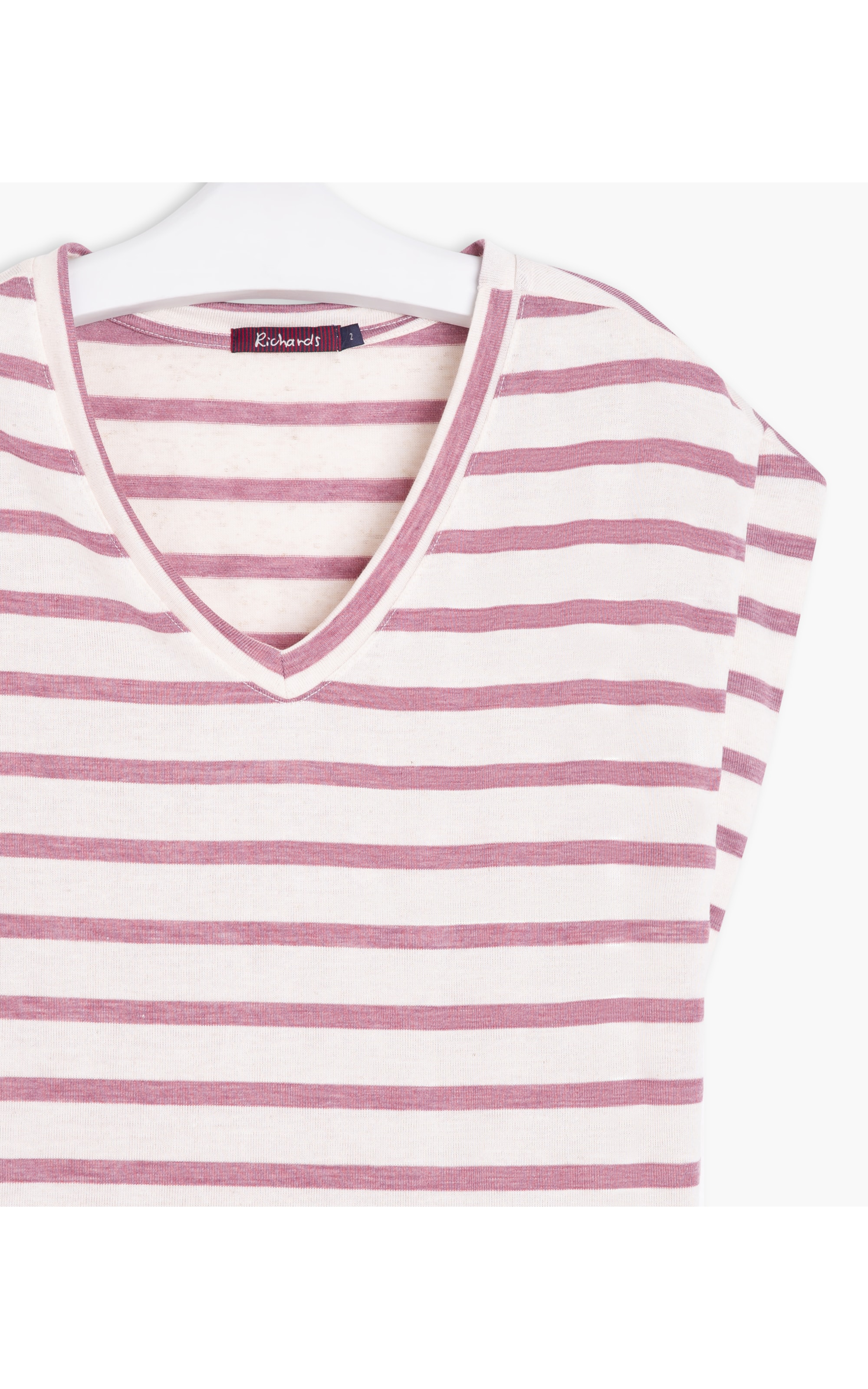 Blusa Nori Listra Linho Blend Rosa Dirty