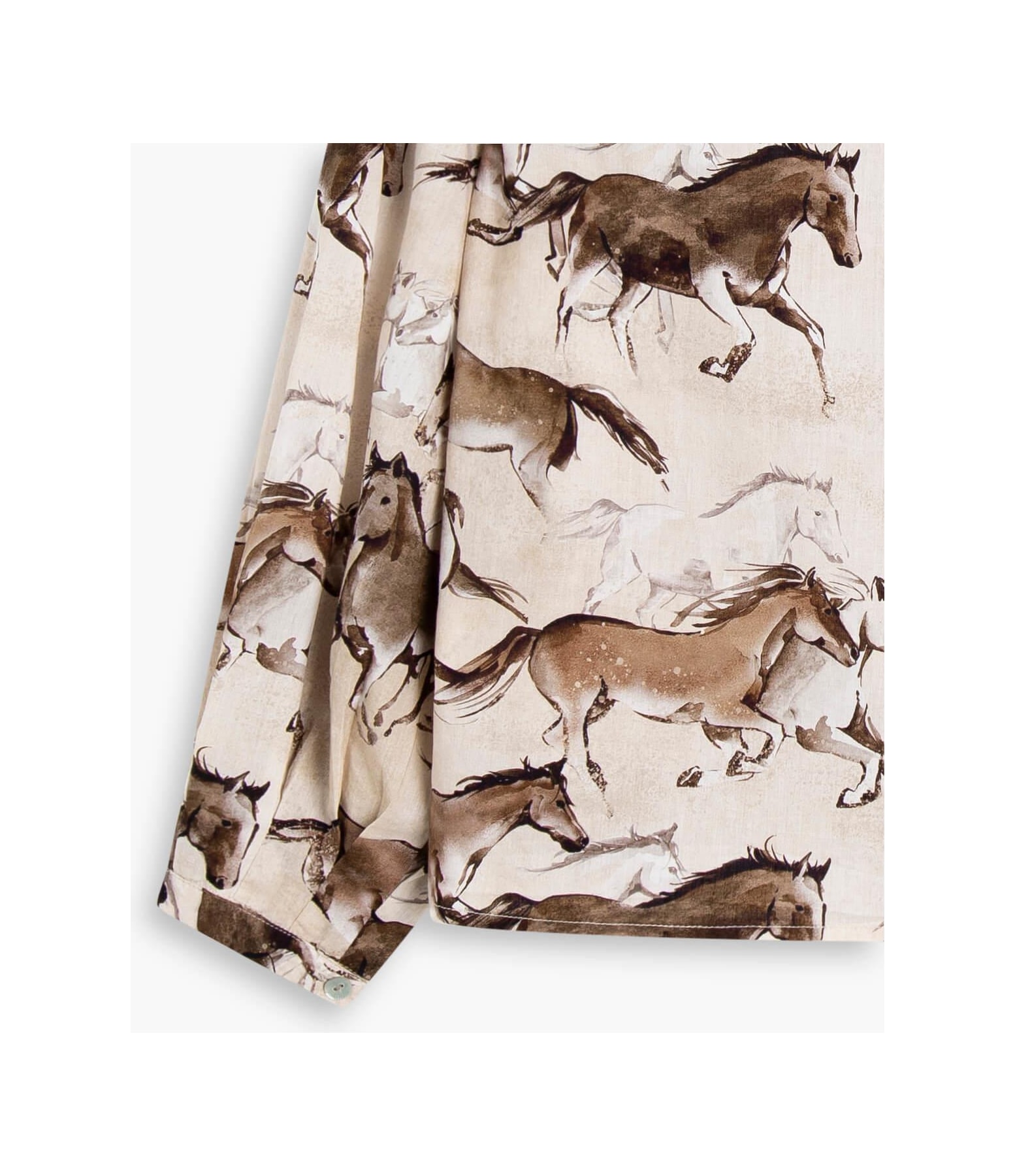 Blusa Palmer Caballos Viscose Areia