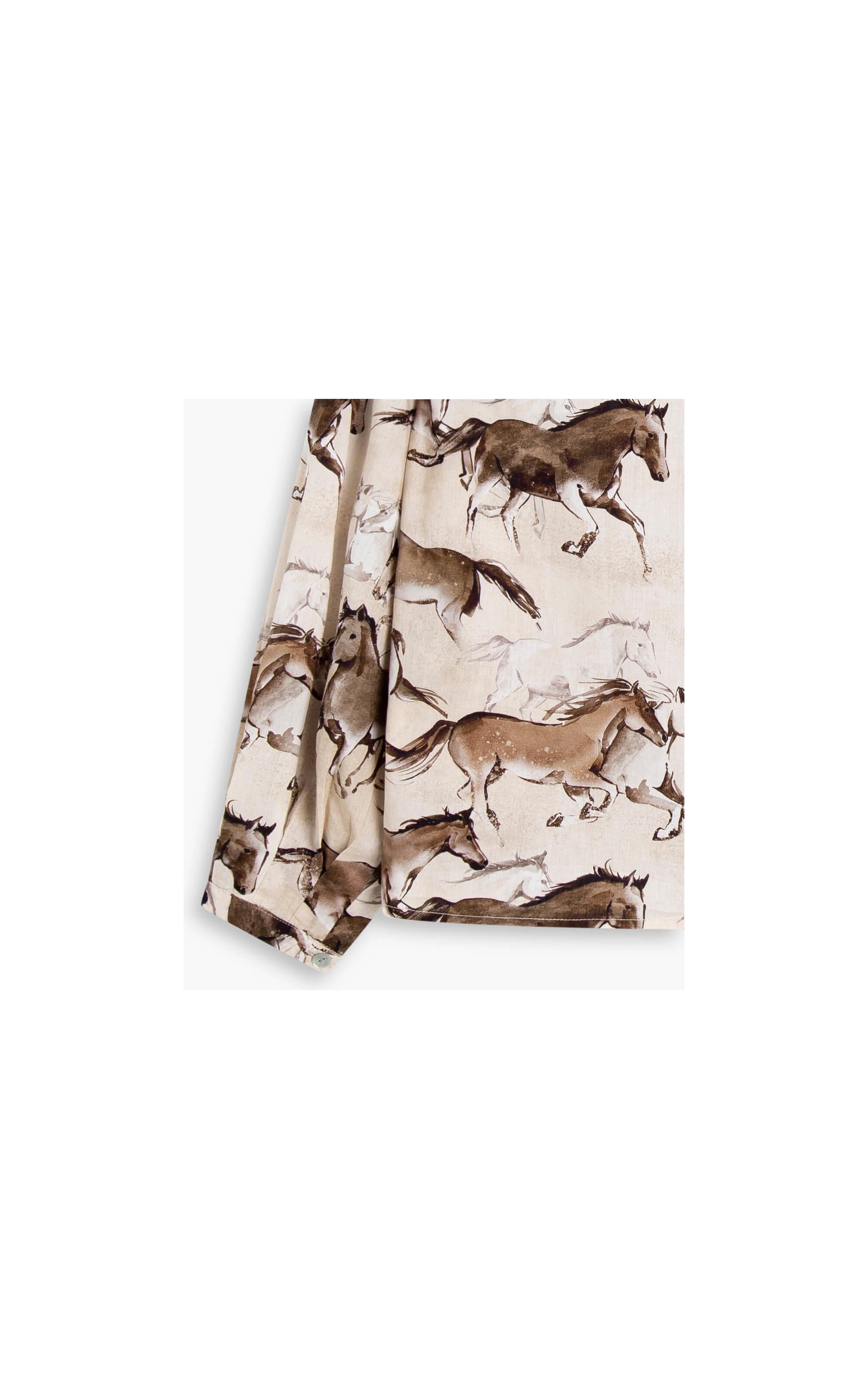 Blusa Palmer Caballos Viscose Areia