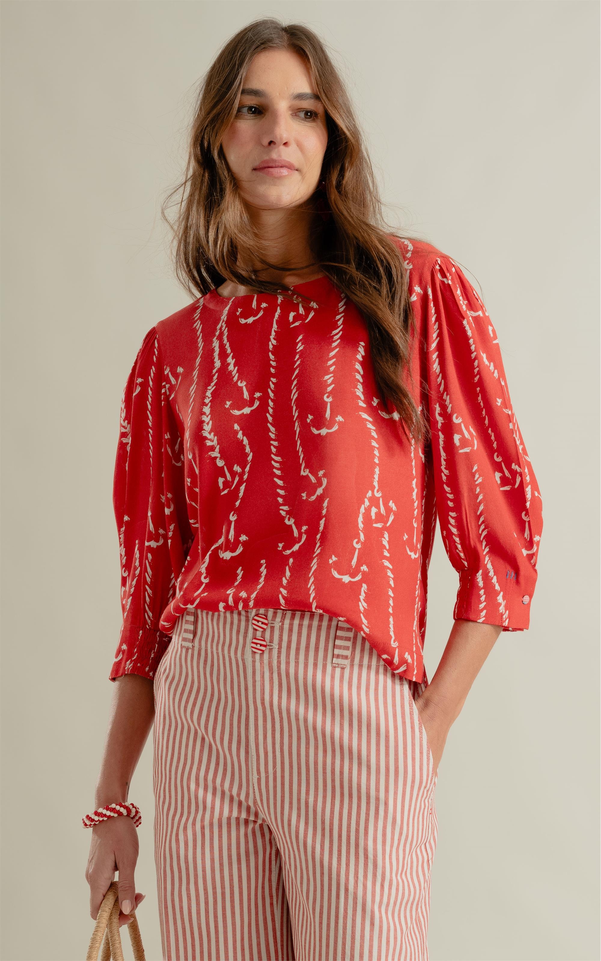 Blusa Petit Cordas Vermelho