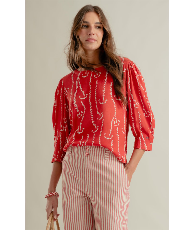 Blusa Petit Cordas Vermelho