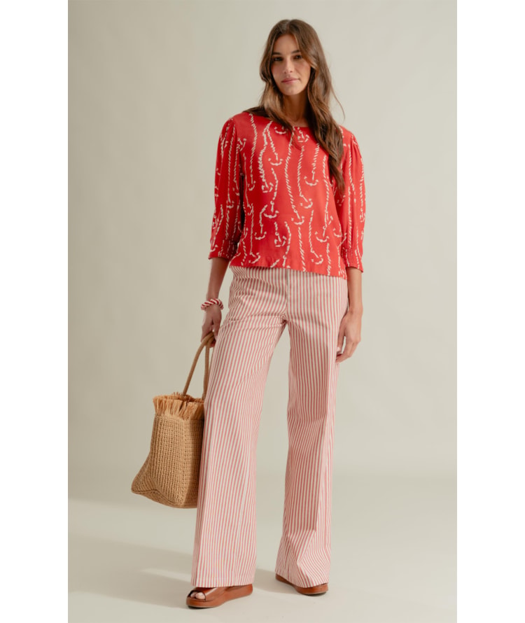 Blusa Petit Cordas Vermelho