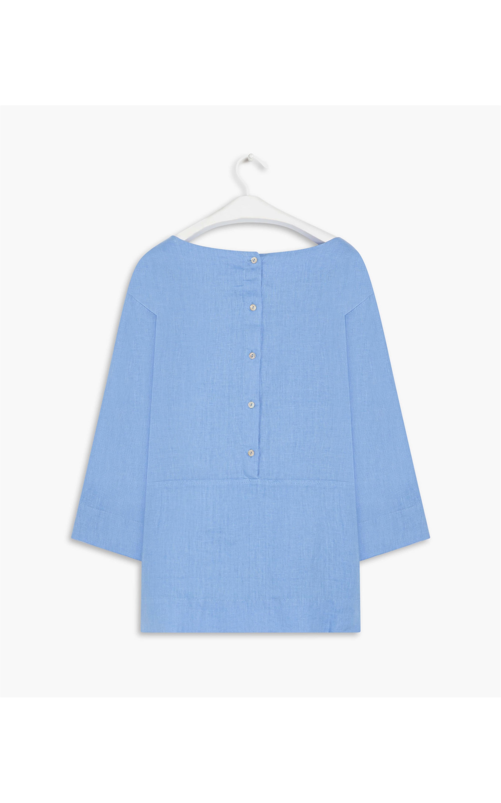 Blusa  Puro Linho  Bia Azul Claro