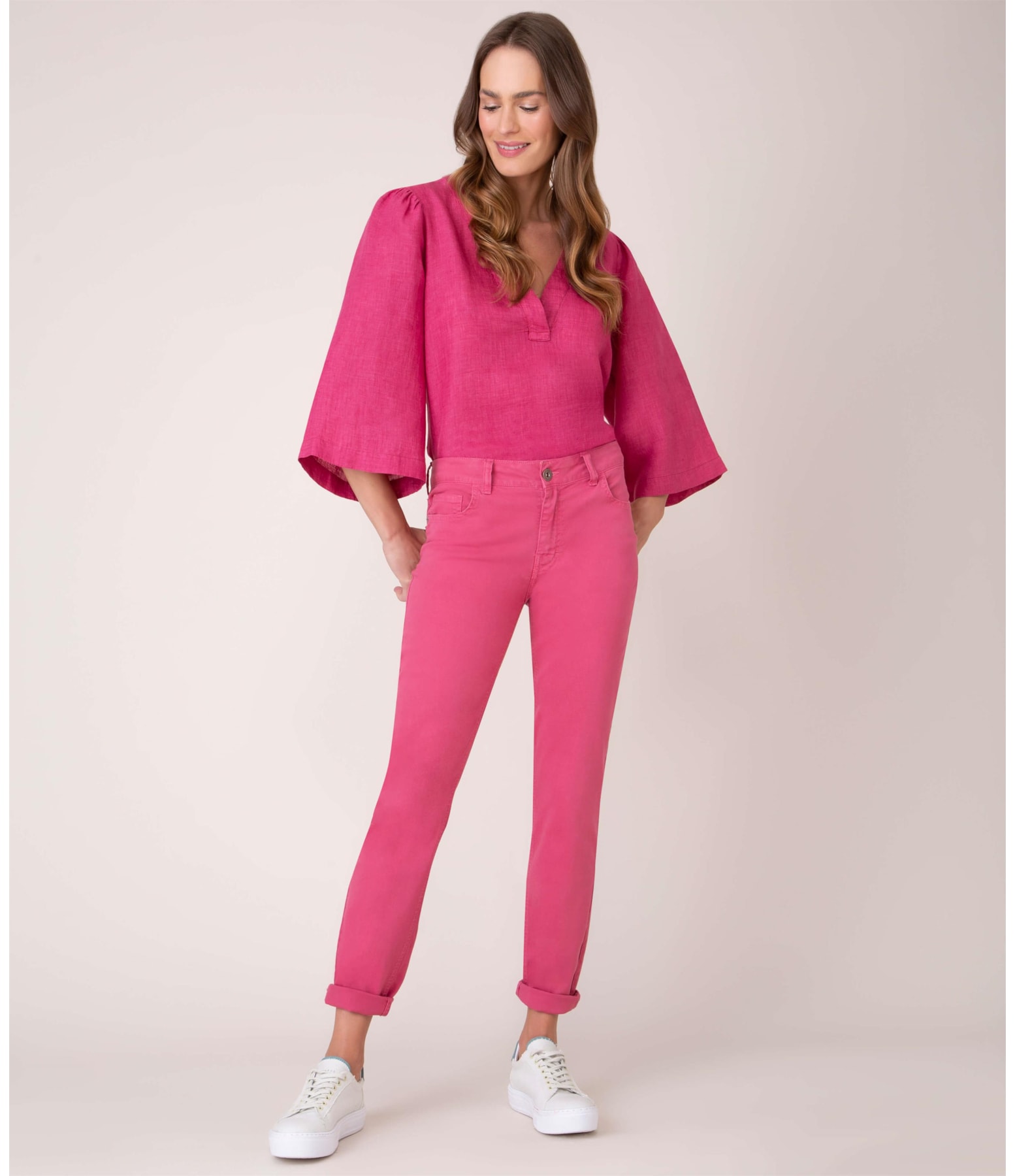 Blusa Puro Linho  Carmen Cereja