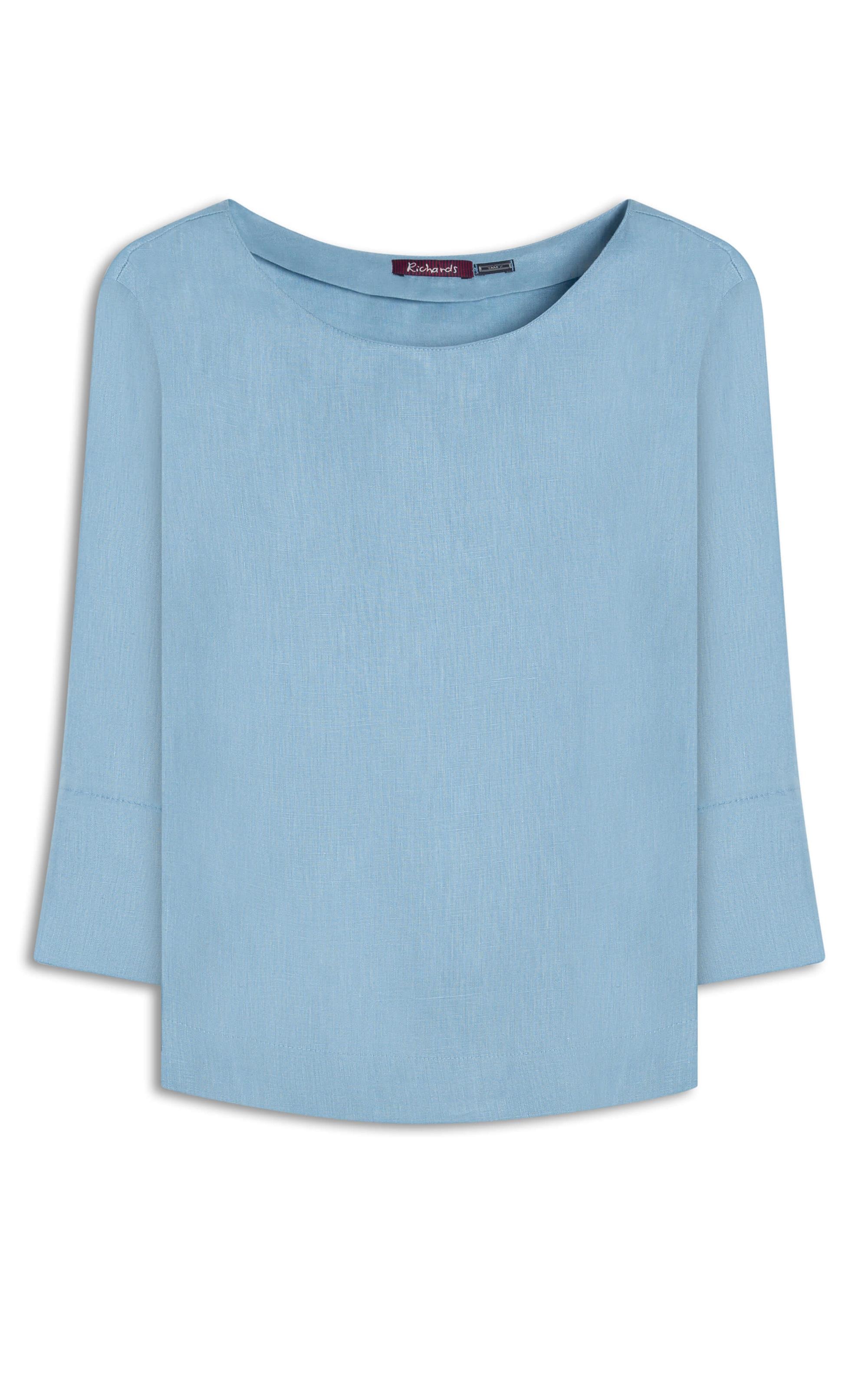 Blusa  Puro Linho Nadine Azul Claro