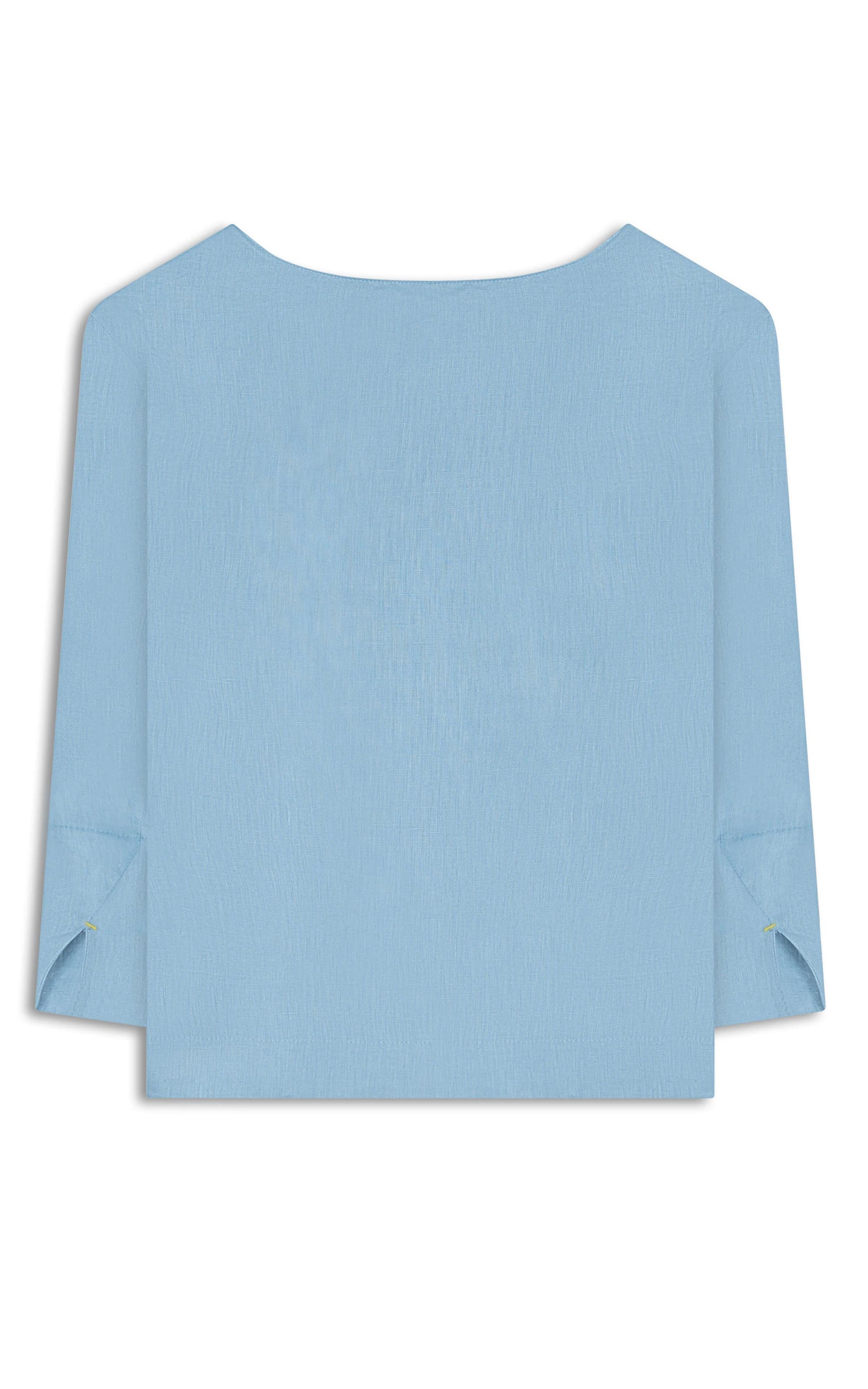 Blusa  Puro Linho Nadine Azul Claro