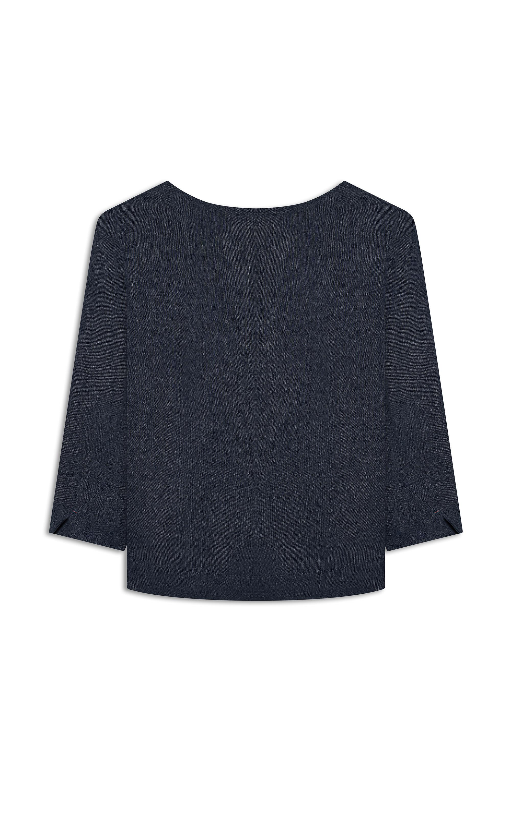 Blusa  Puro Linho Nadine Dark Navy