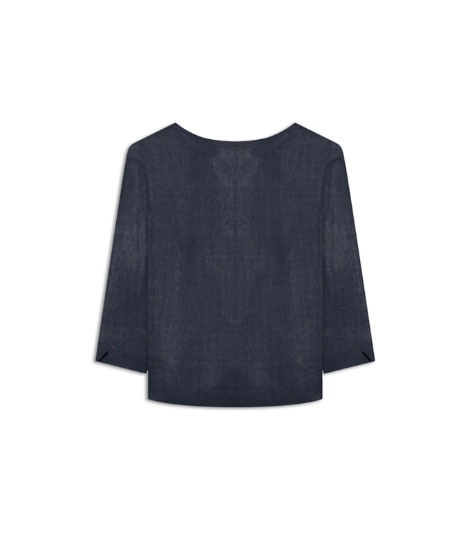 Blusa  Puro Linho Nadine Dark Navy