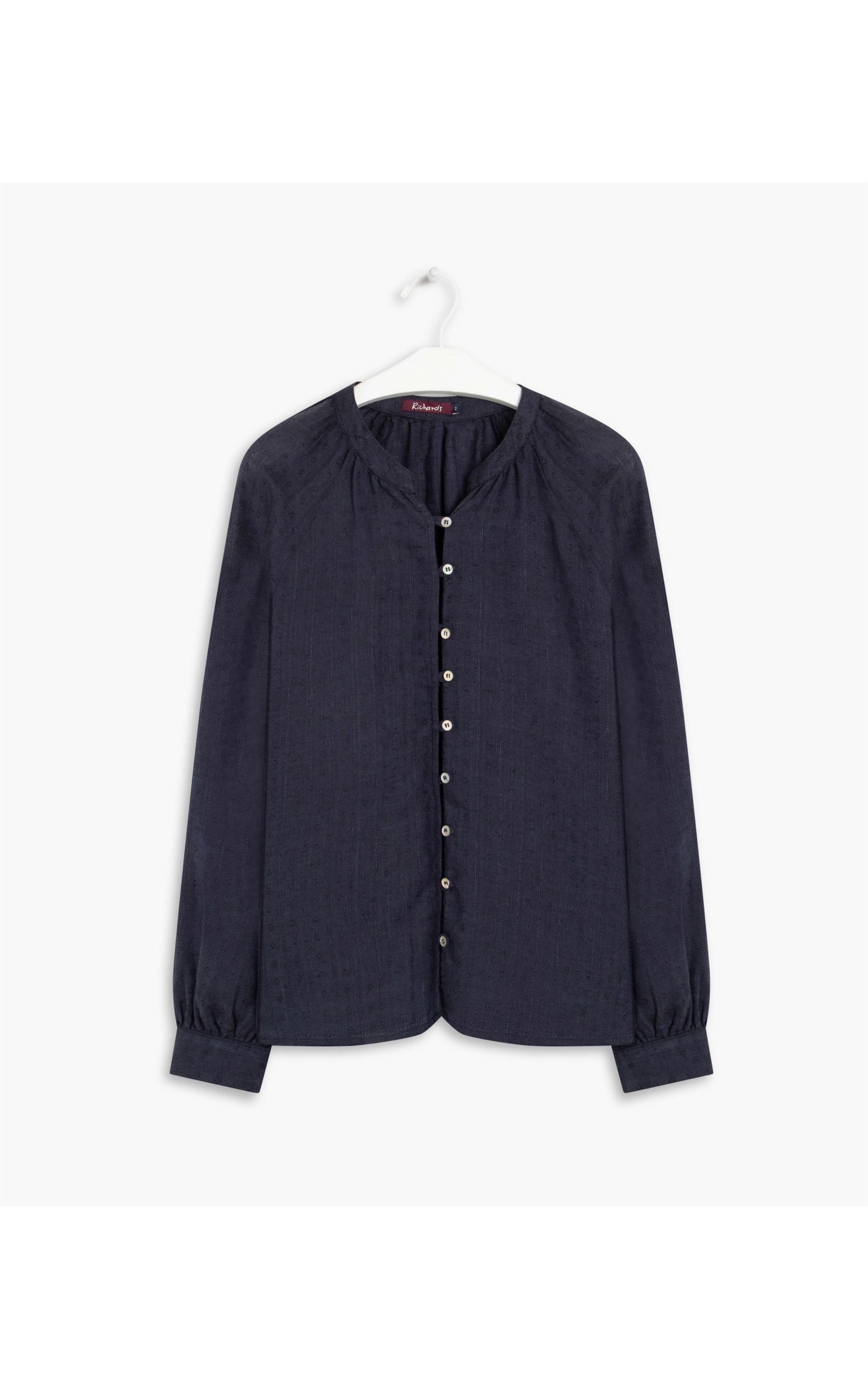 Blusa Puro Linho Rafaela Listras  Ft Dark Navy