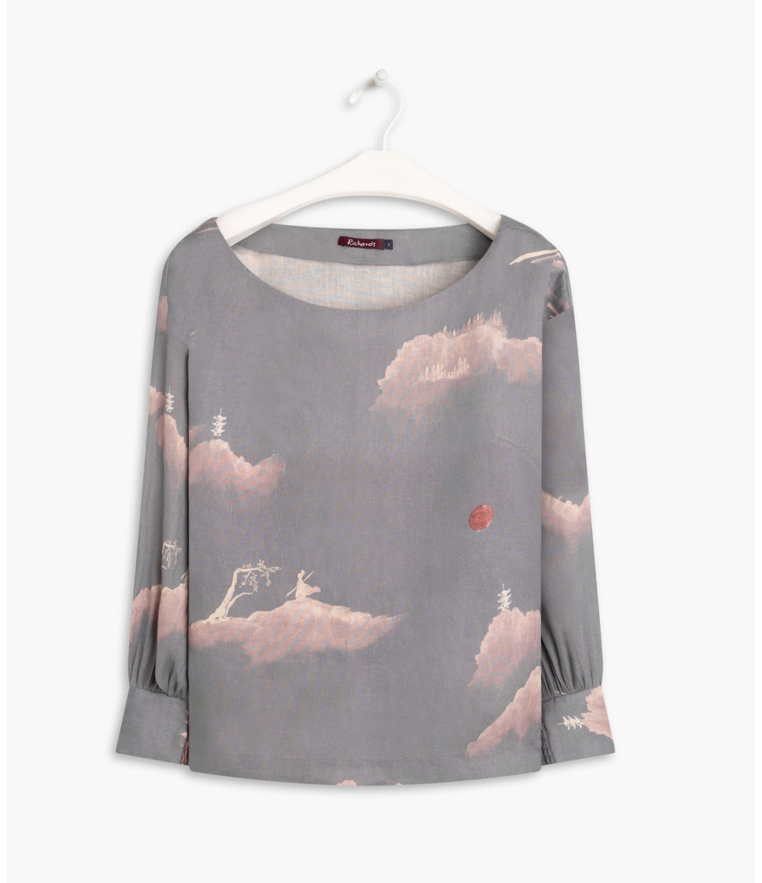 Blusa  Puro Linho  Rekish Azul Pervante