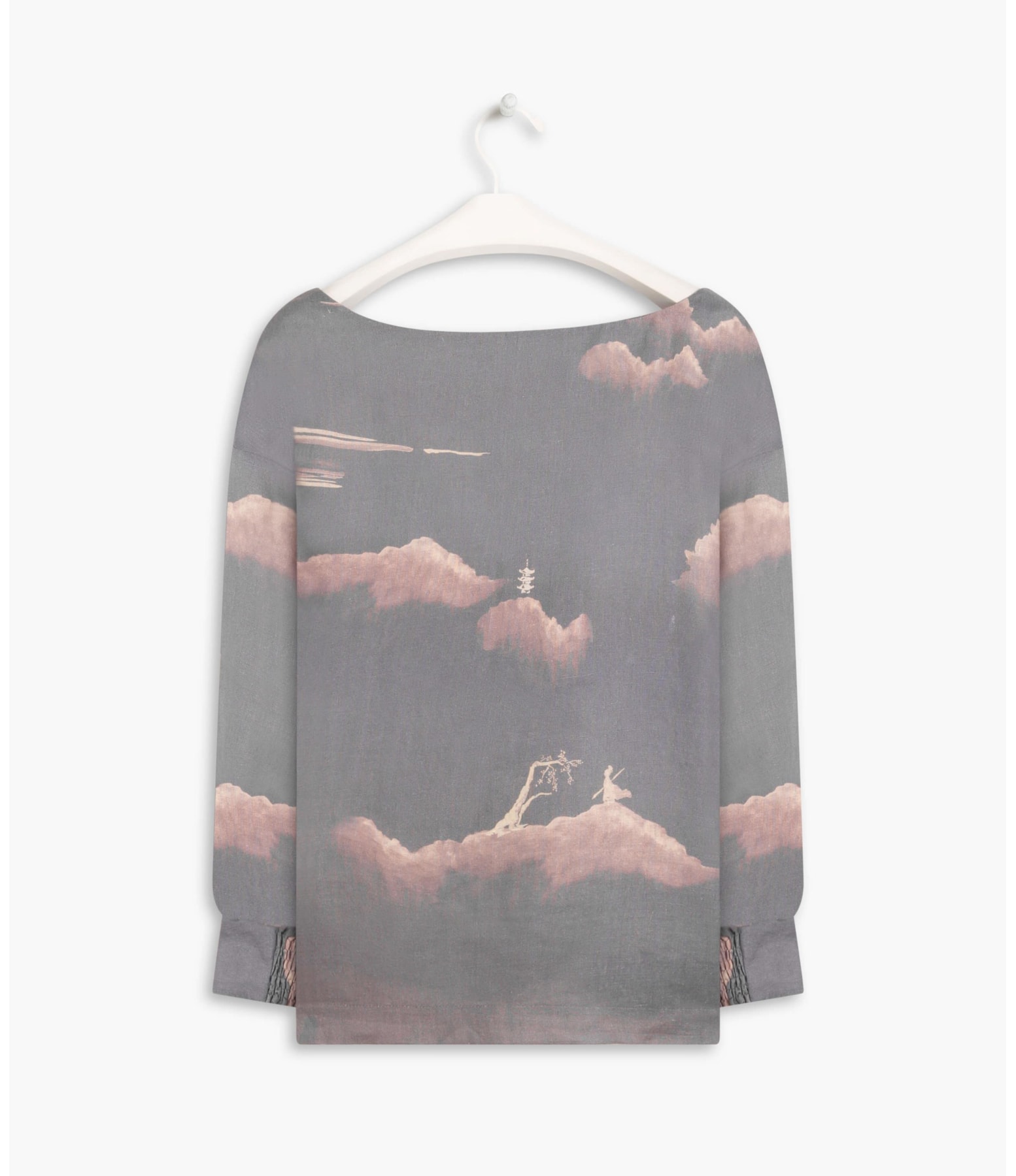 Blusa  Puro Linho  Rekish Azul Pervante