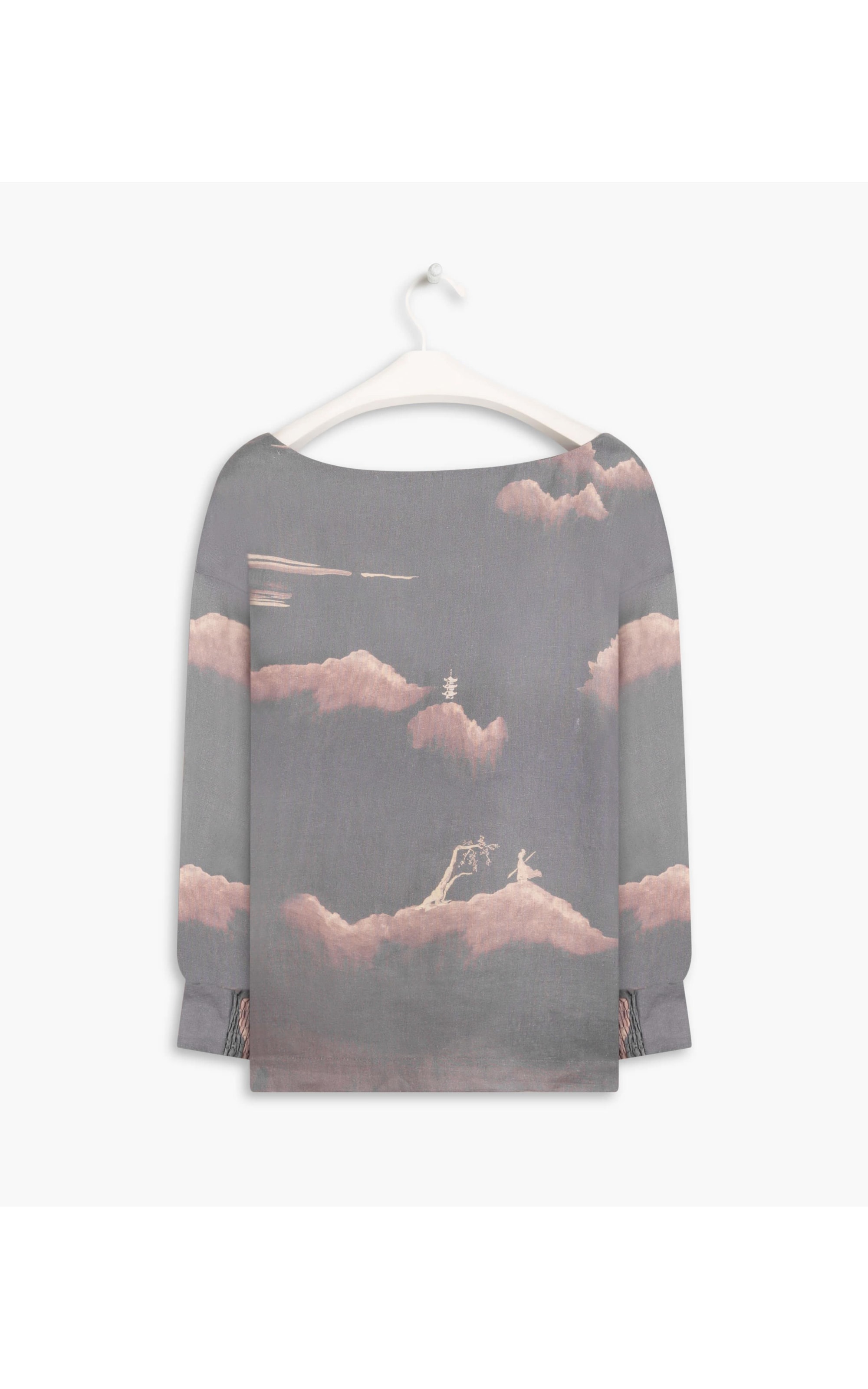 Blusa  Puro Linho  Rekish Azul Pervante