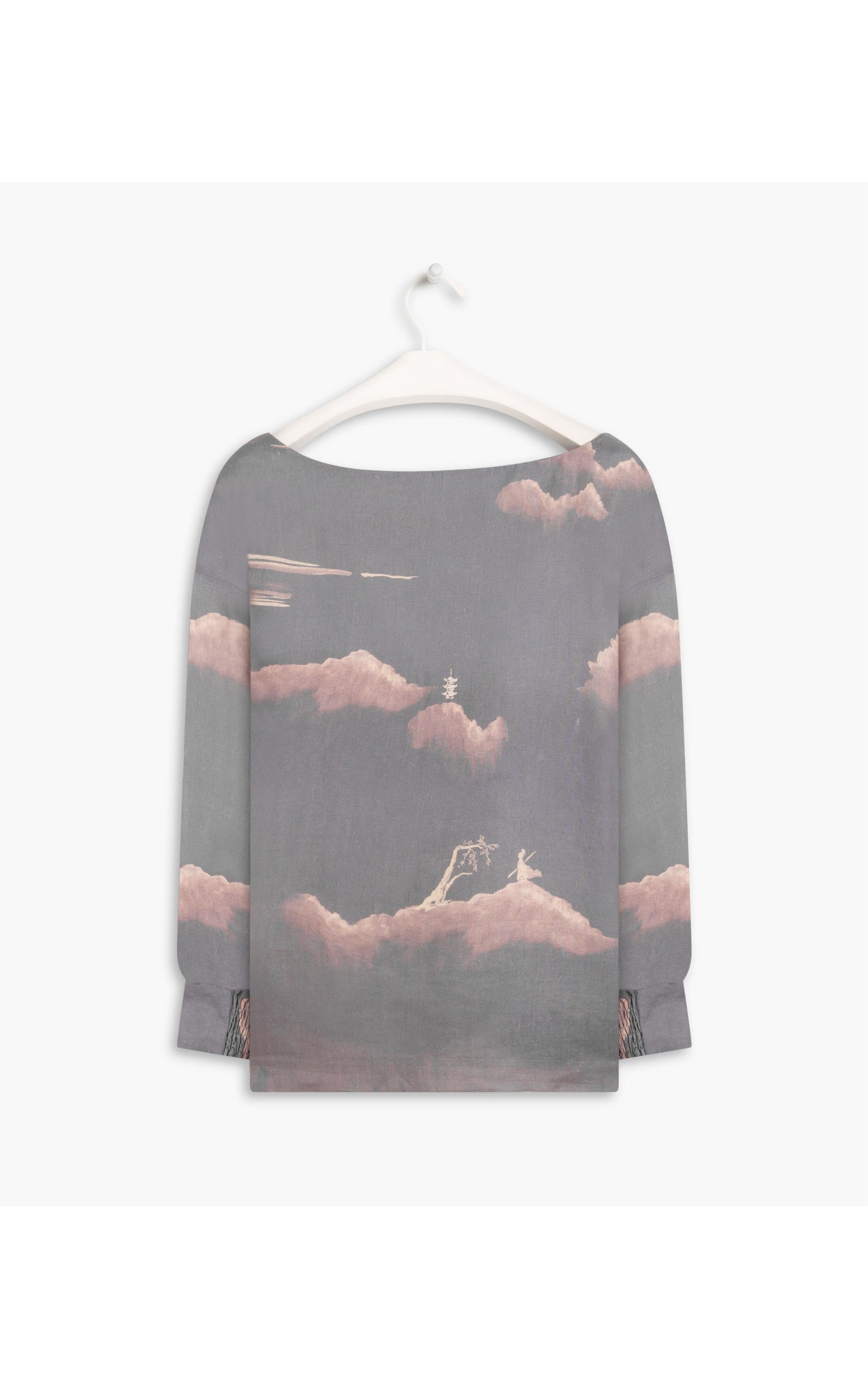 Blusa  Puro Linho  Rekish Azul Pervante