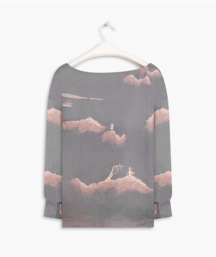 Blusa  Puro Linho  Rekish Azul Pervante