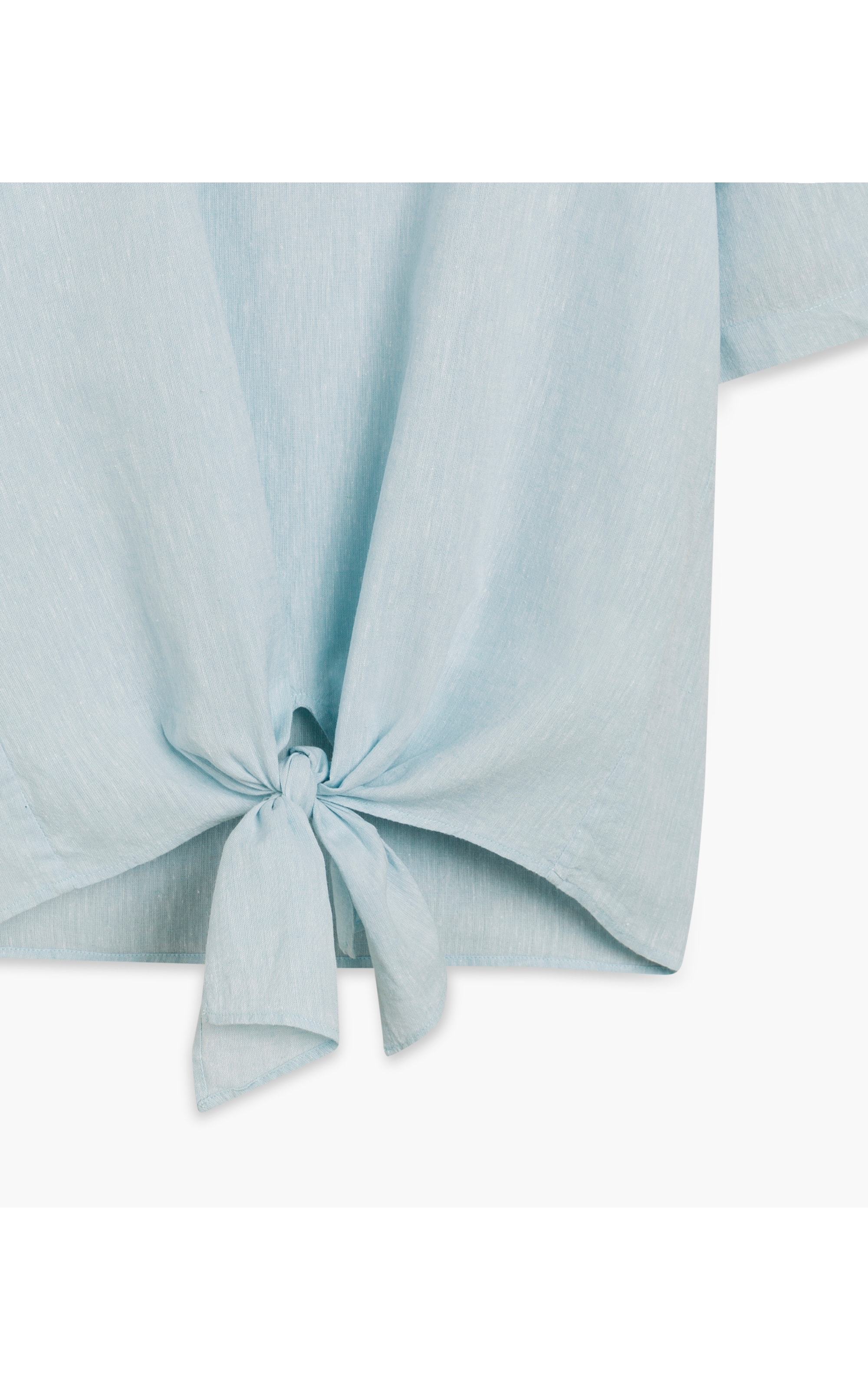 Blusa Puro Linho Renata Azul Claro