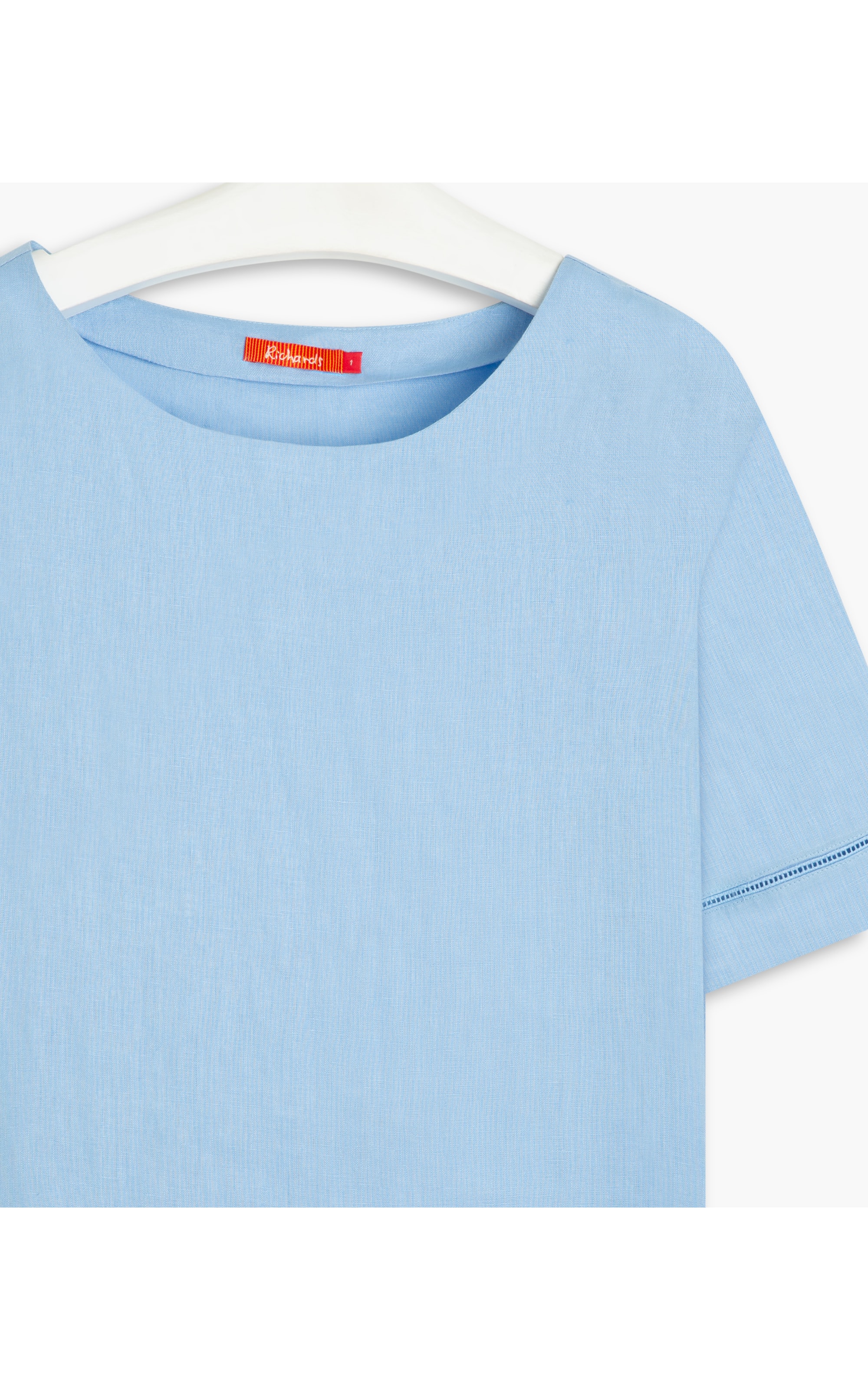 Blusa  Puro Linho  Sierra Azul Claro