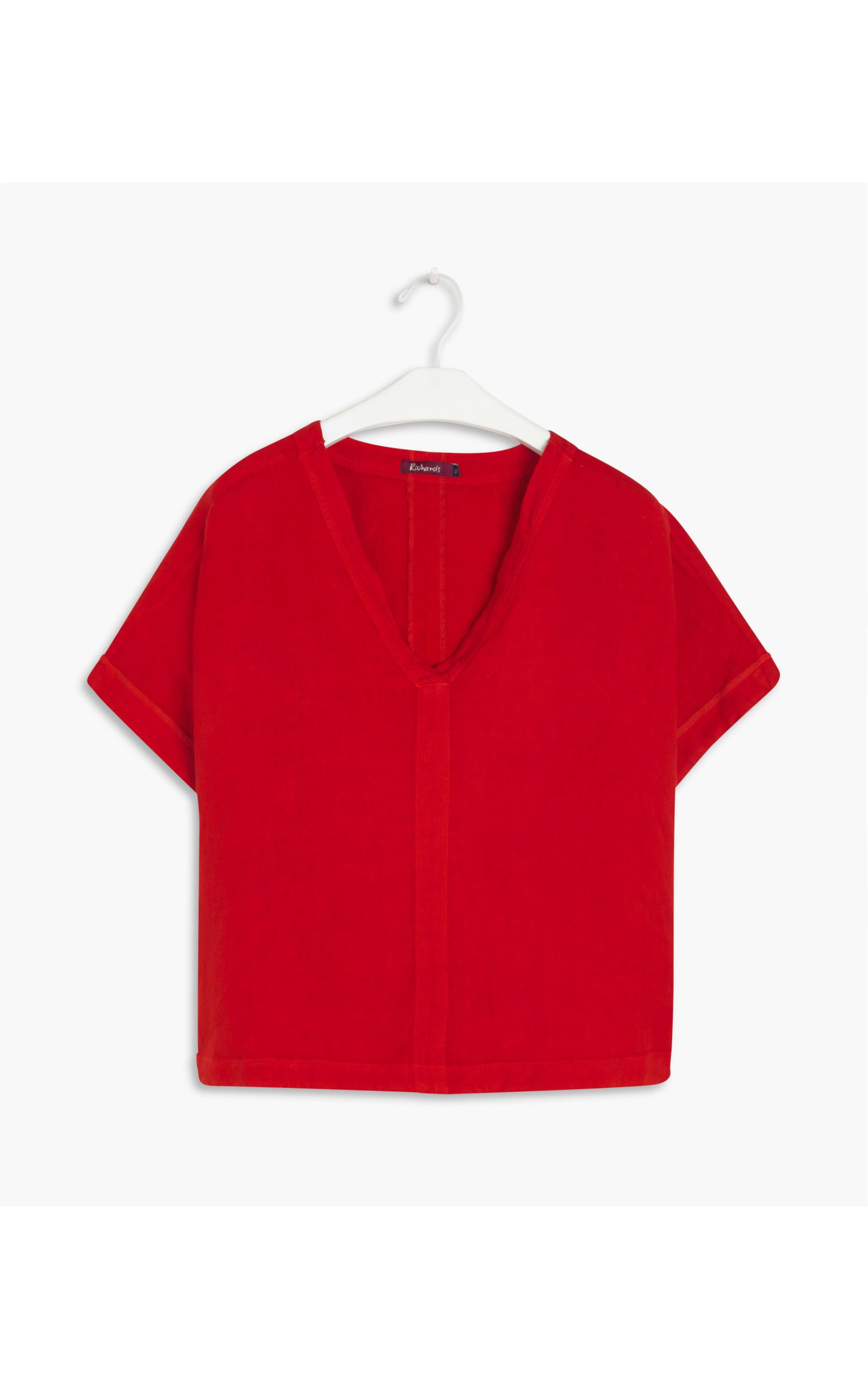 Blusa Puro Linho  Tana Vermelho