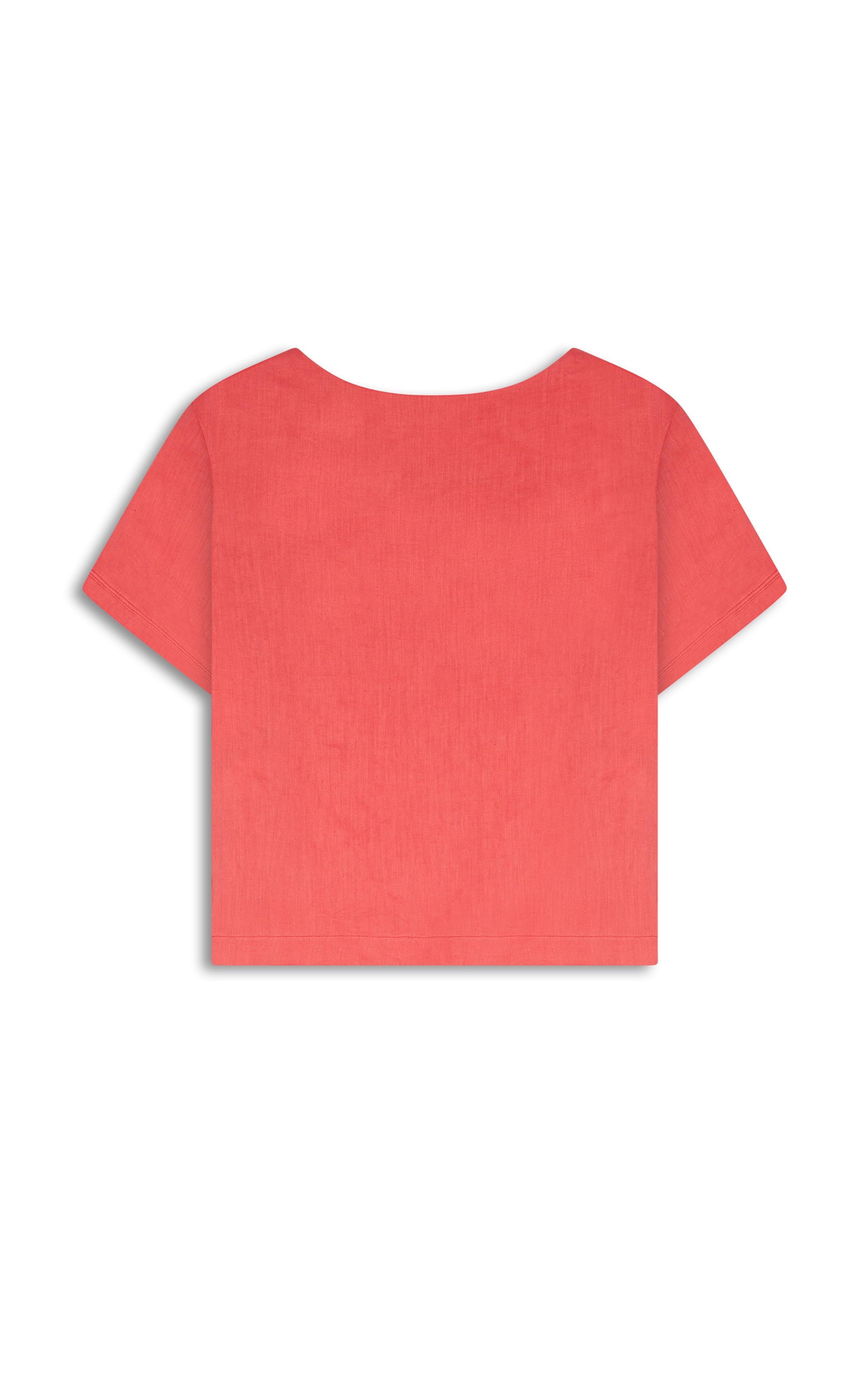 Blusa  Puro Linho Tannie Coral