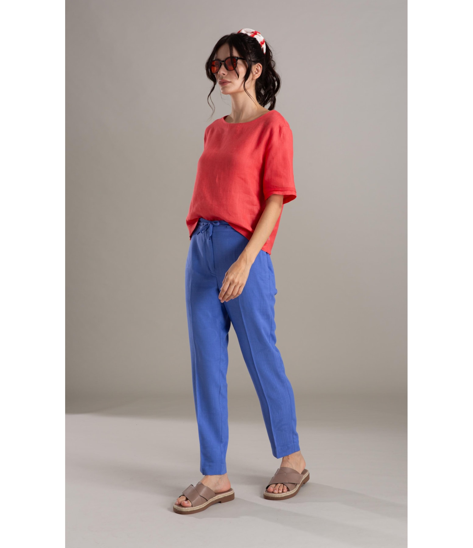 Blusa  Puro Linho Tannie Coral
