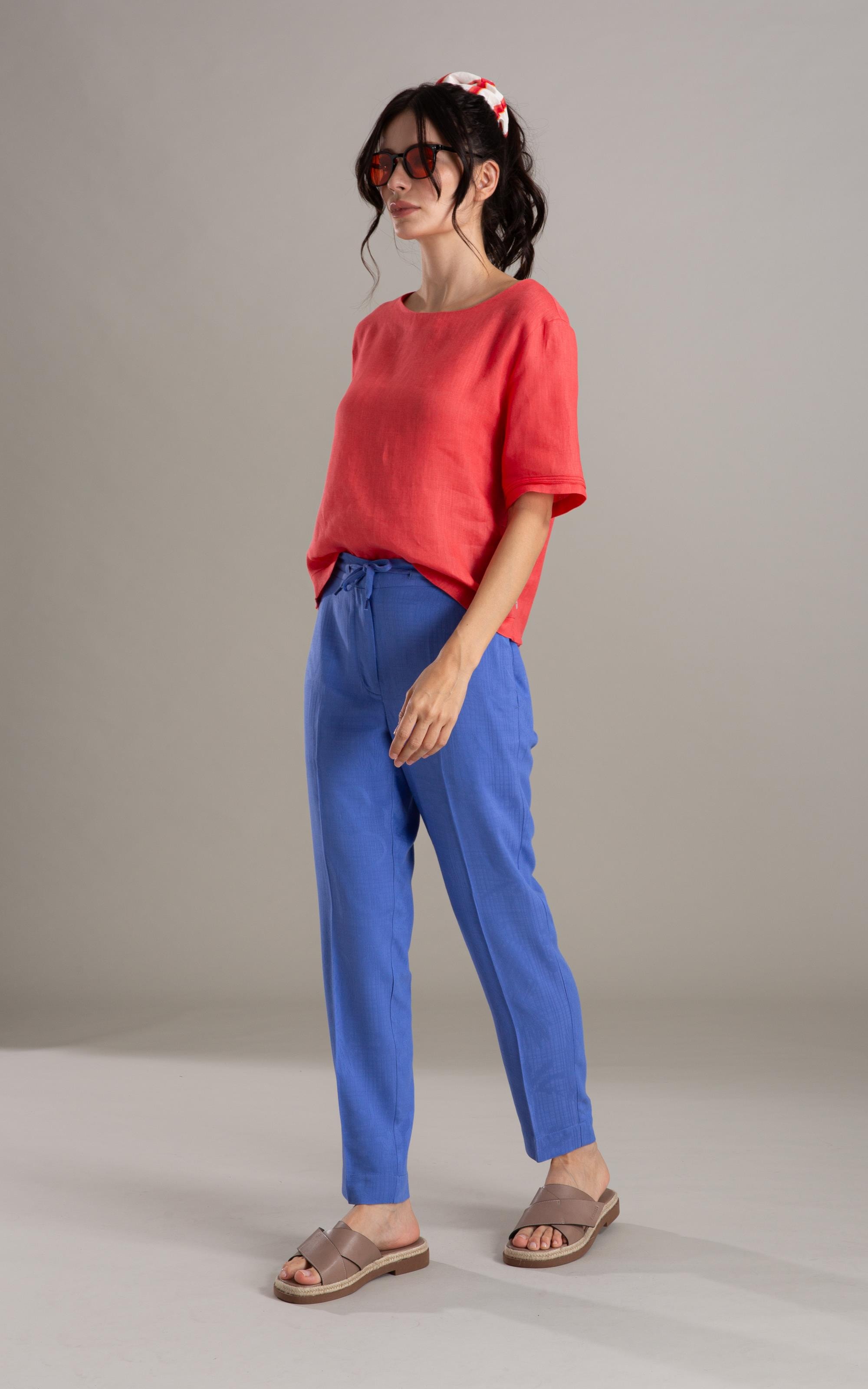 Blusa  Puro Linho Tannie Coral