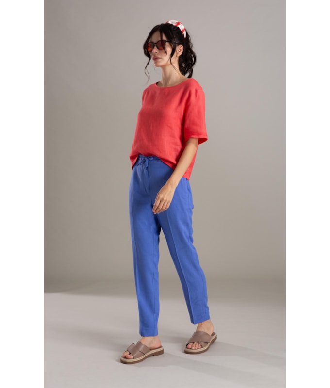 Blusa  Puro Linho Tannie Coral