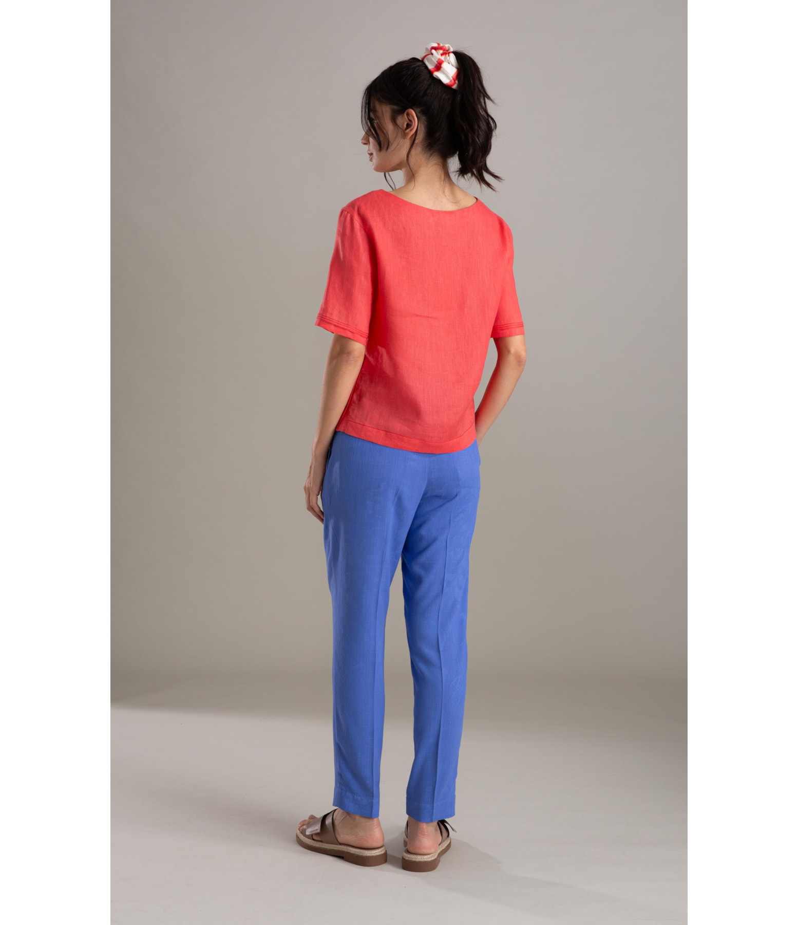 Blusa  Puro Linho Tannie Coral