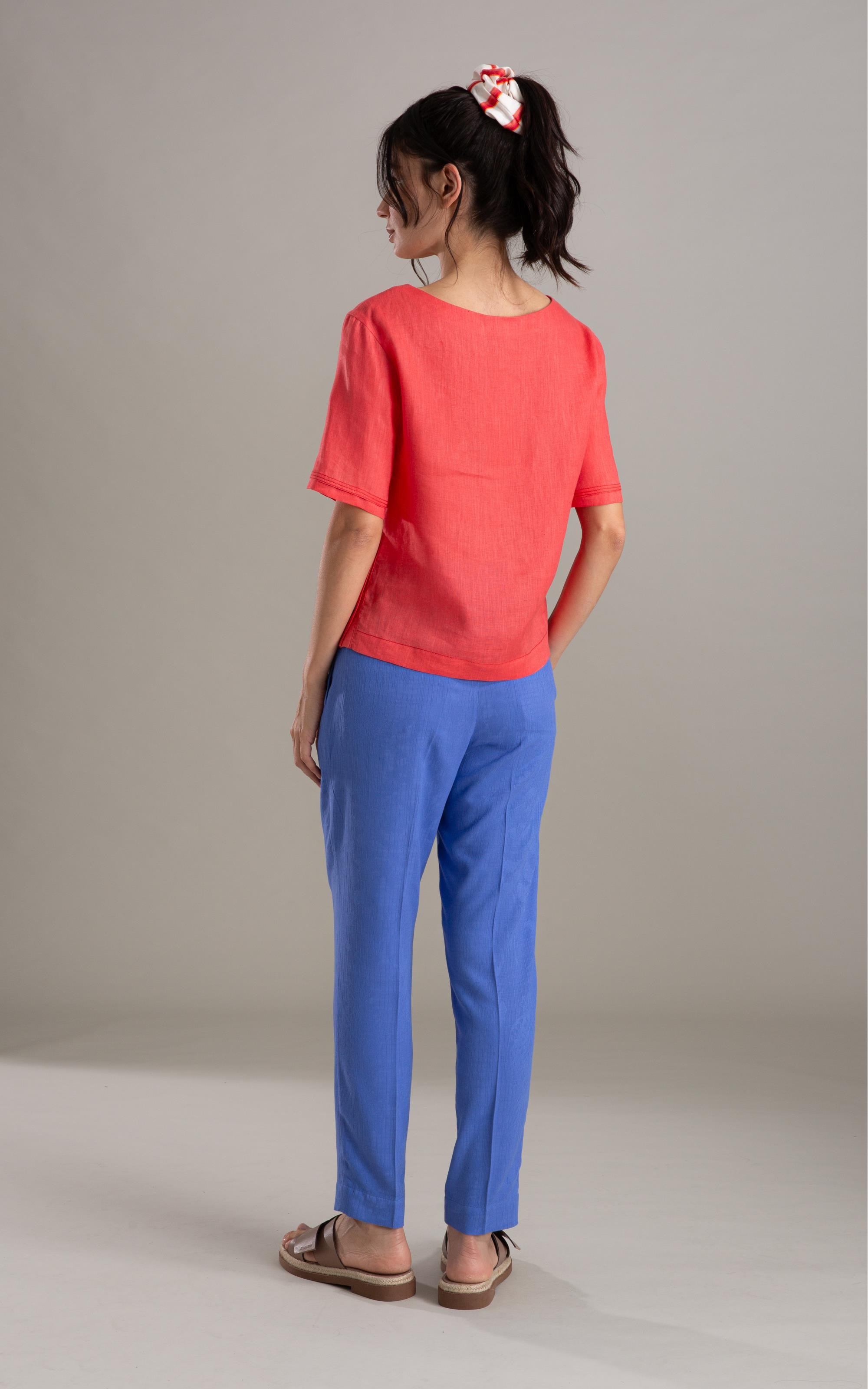 Blusa  Puro Linho Tannie Coral