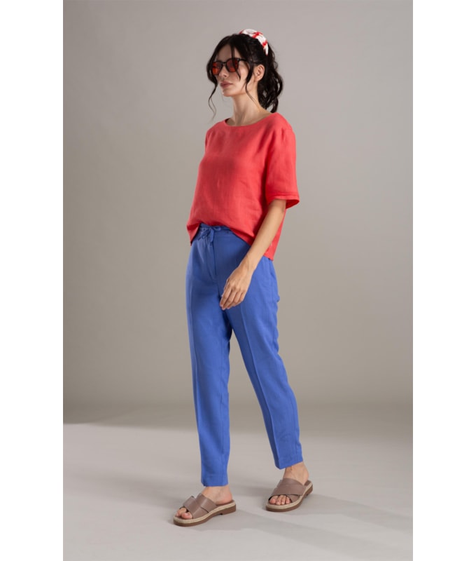 Blusa  Puro Linho Tannie Coral