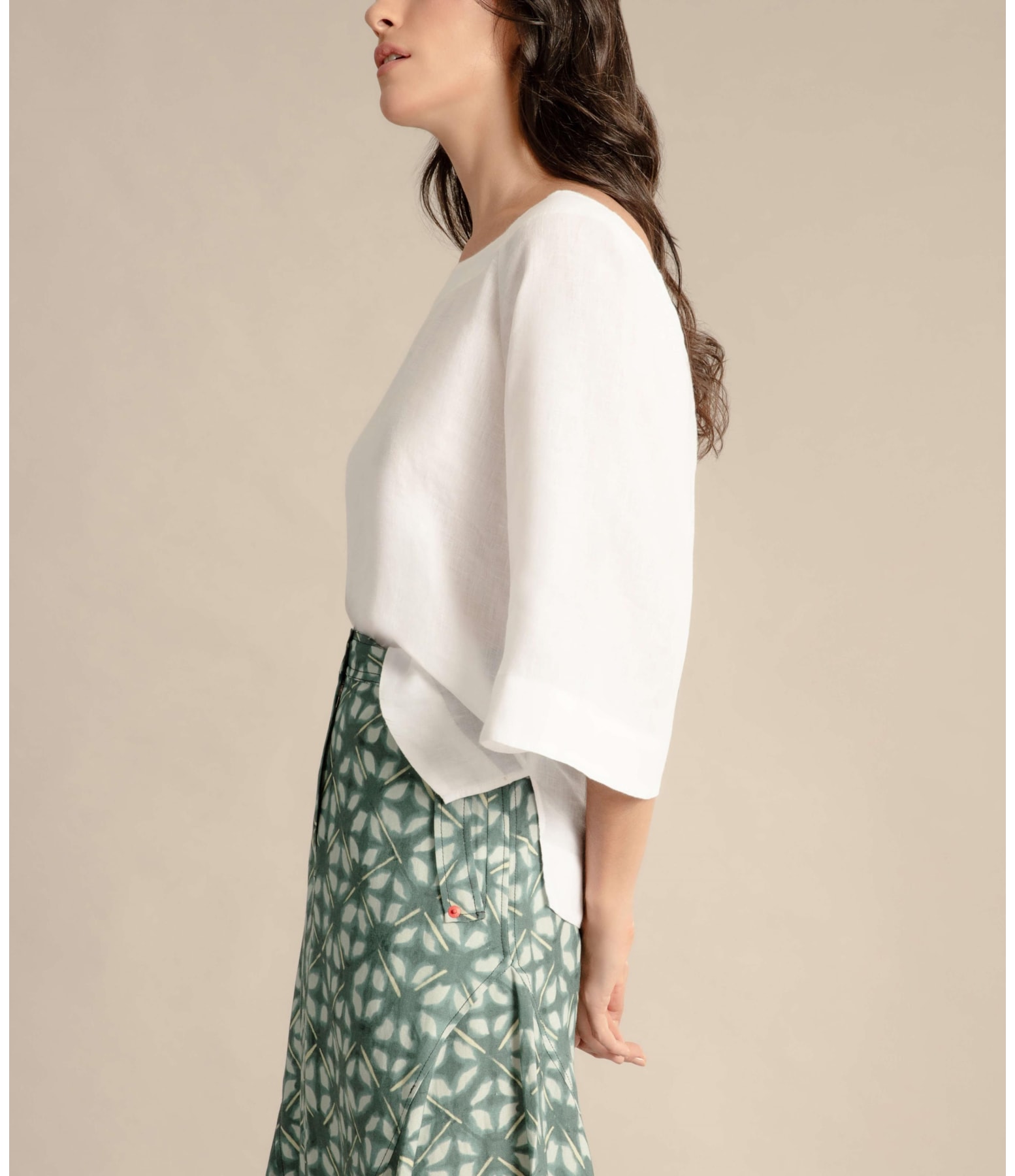 Blusa  Puro Linho  Tilia Branco