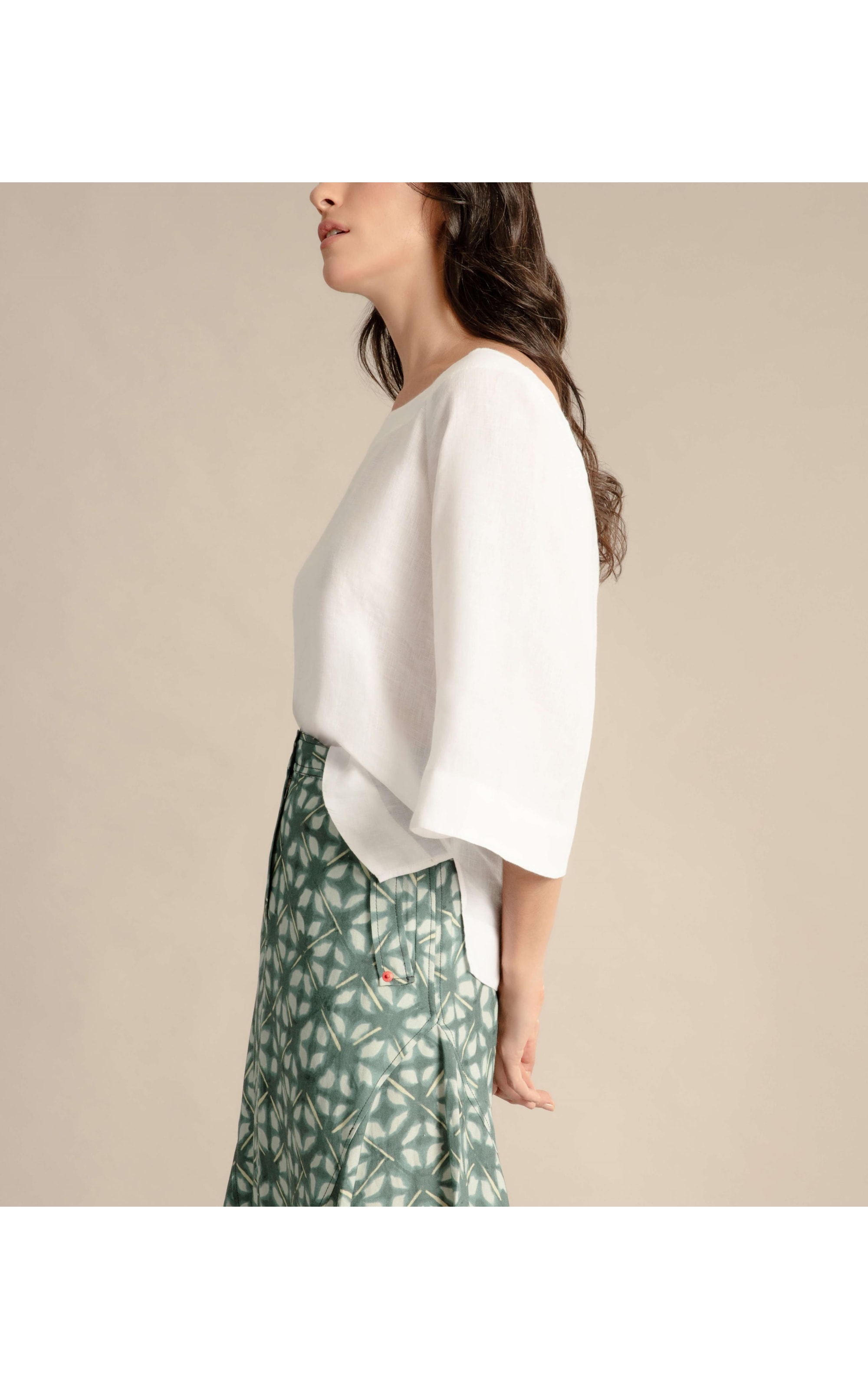 Blusa  Puro Linho  Tilia Branco