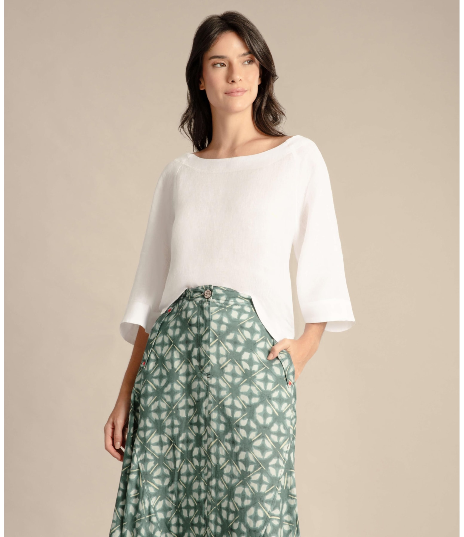 Blusa  Puro Linho  Tilia Branco