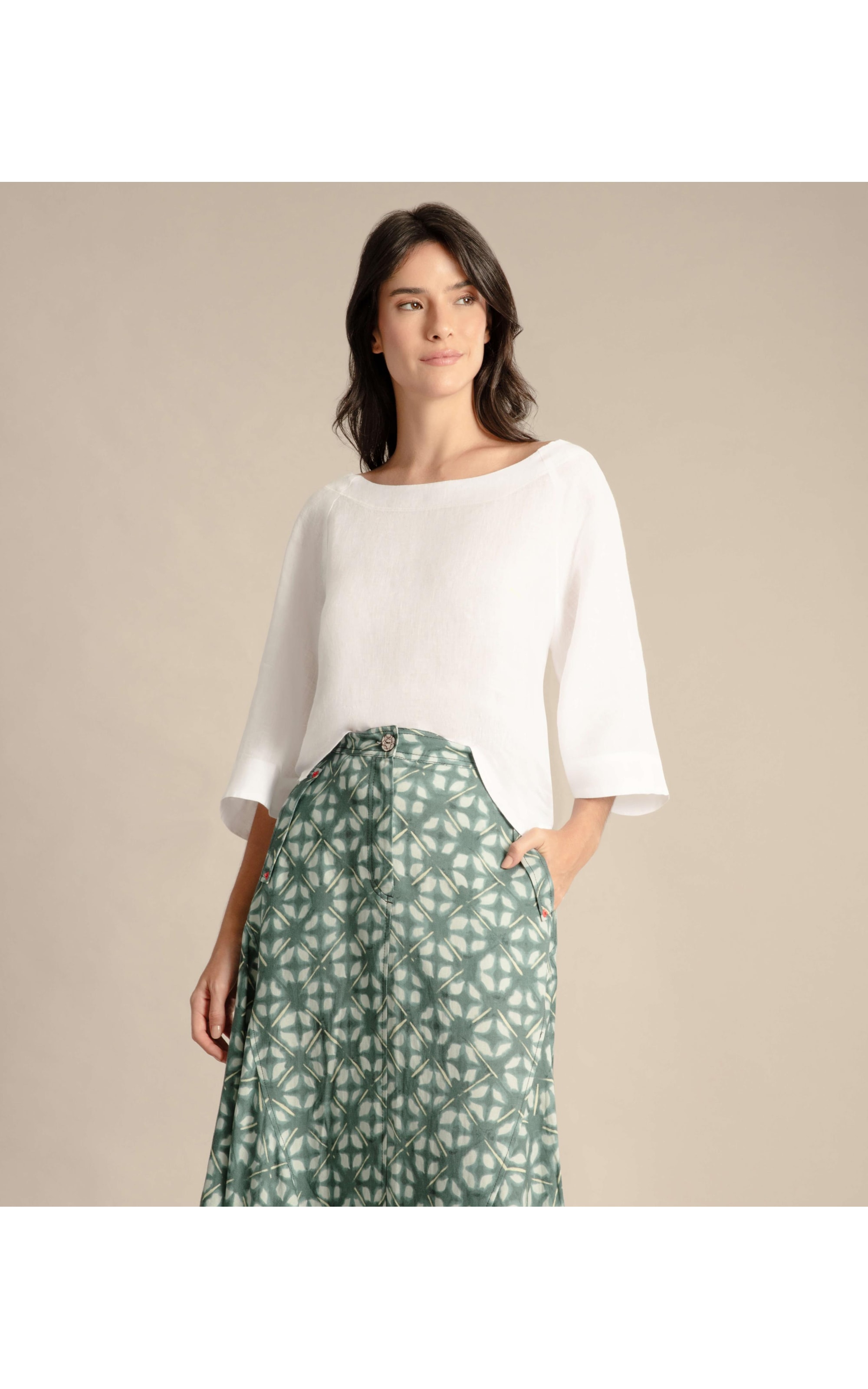 Blusa  Puro Linho  Tilia Branco