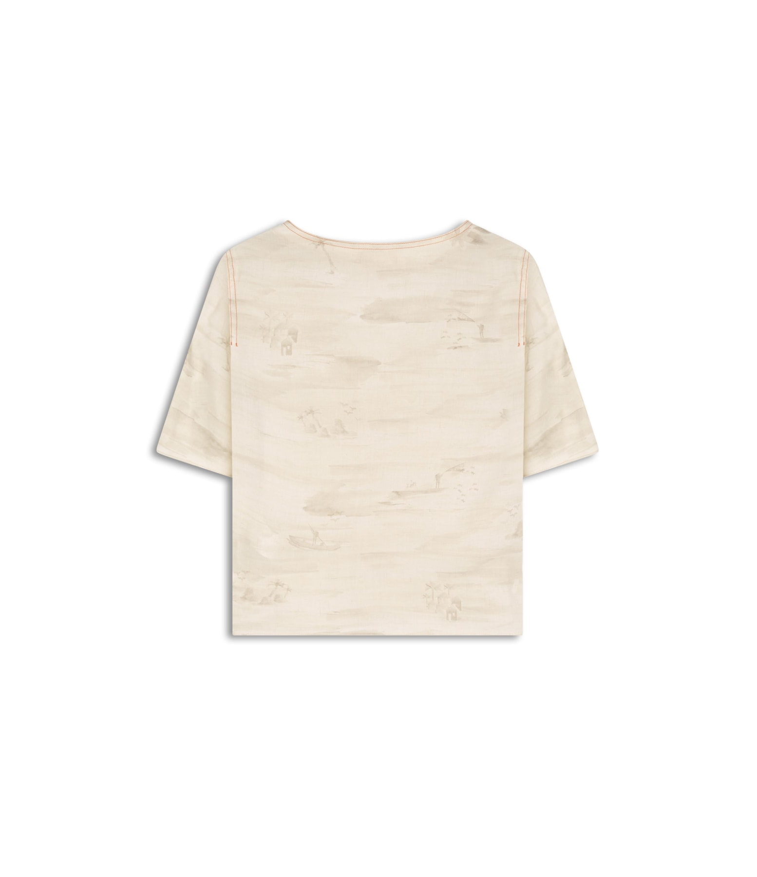 Blusa Ravena Mar Mono Linho Blend Caqui