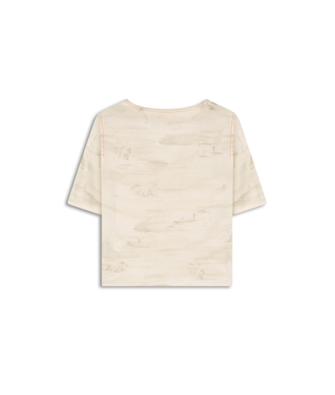 Blusa Ravena Mar Mono Linho Blend Caqui