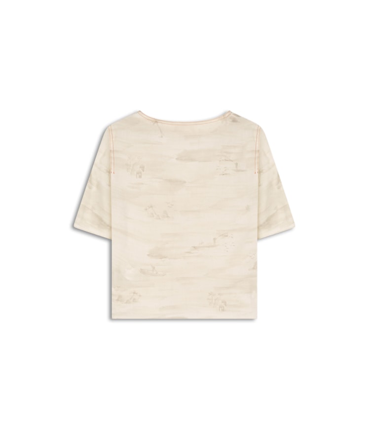 Blusa Ravena Mar Mono Linho Blend Caqui