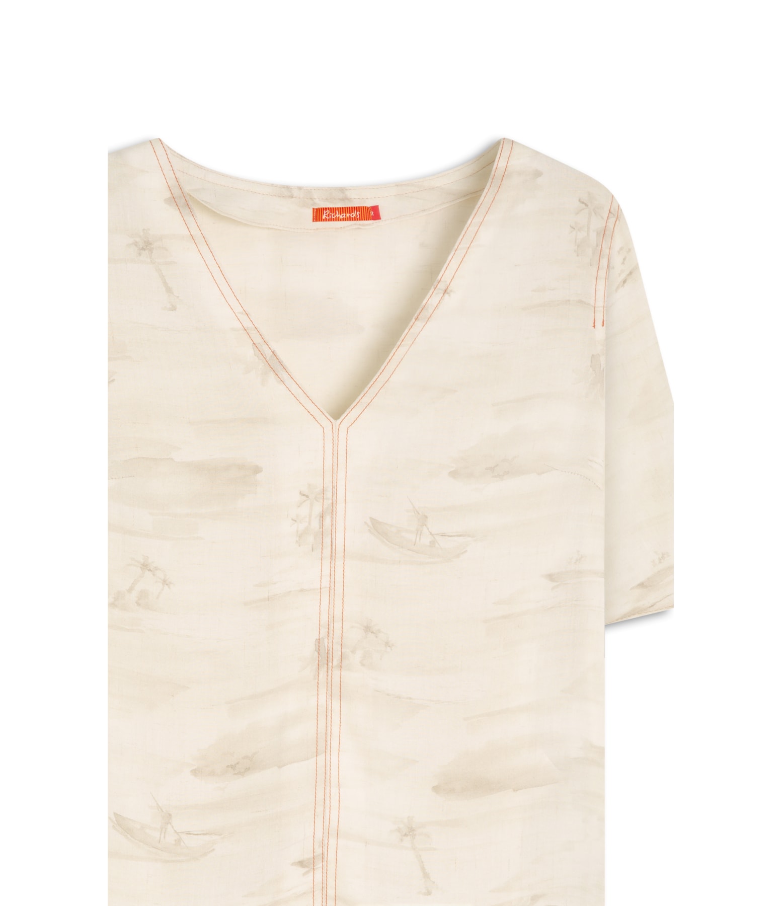 Blusa Ravena Mar Mono Linho Blend Caqui